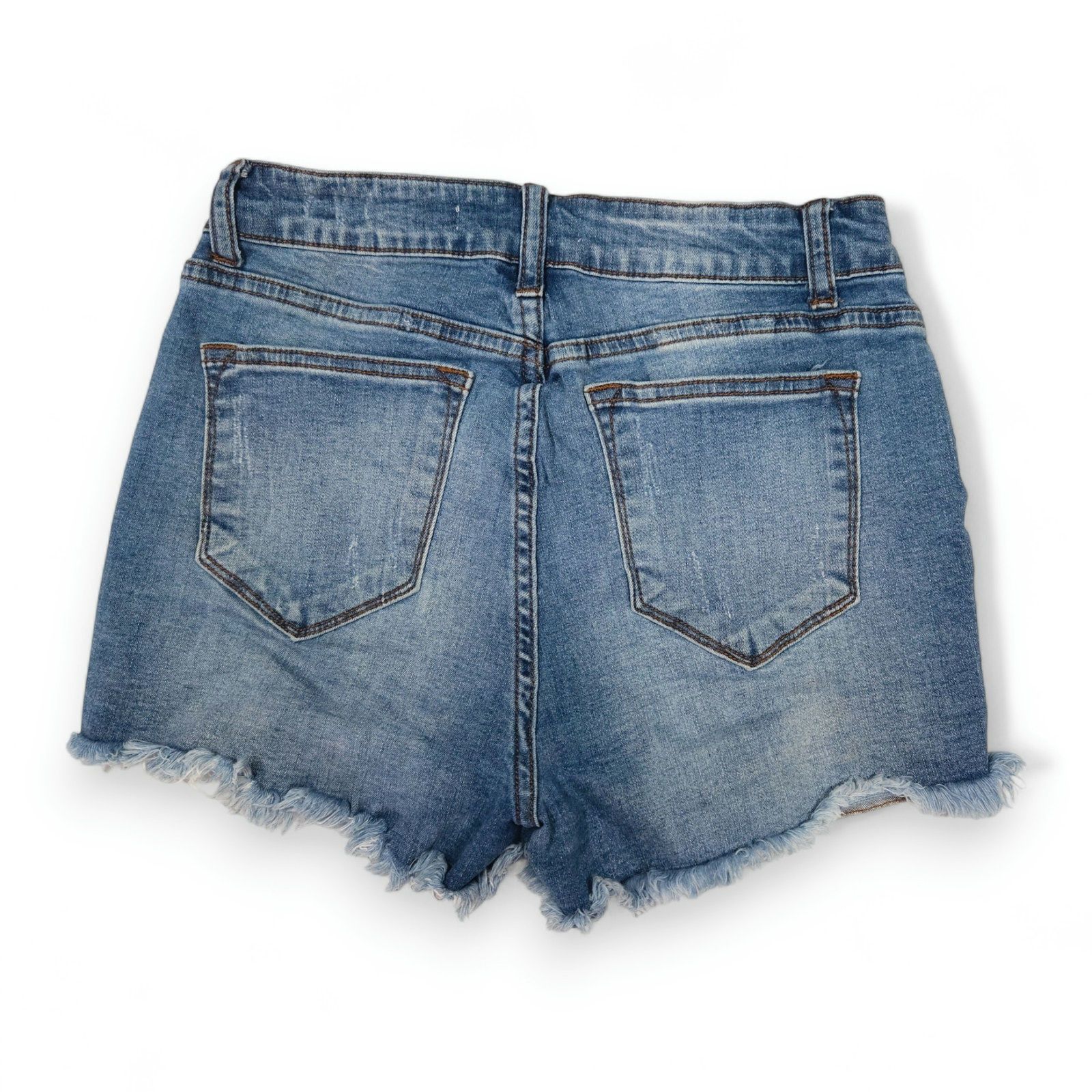 Other EUC Kancan High Rise Denim Shorts Sz. 28 Blue Distressed Size 28" / US 6 / IT 42 - 2 Thumbnail