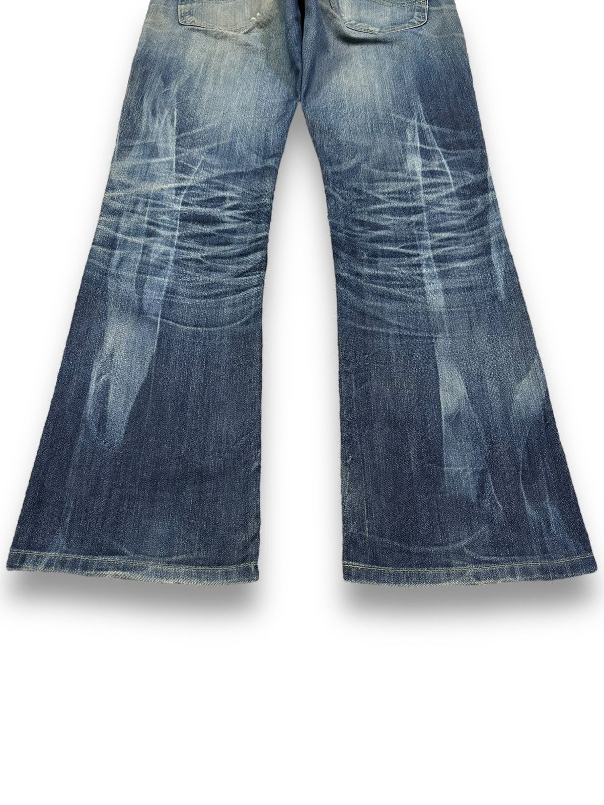 Lee Vintage 90s Lee Riders Mud Wash Flare Distressed Jeans Size US 30 / EU 46 - 14 Thumbnail