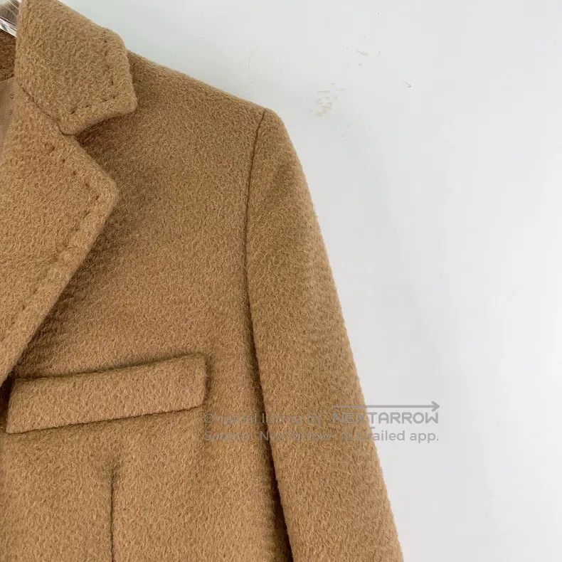 Max Mara Max Mara Brown Camel Hair Reversible Long-Sleeve Coat Size XXS / US 00 / IT 34 - 3 Thumbnail