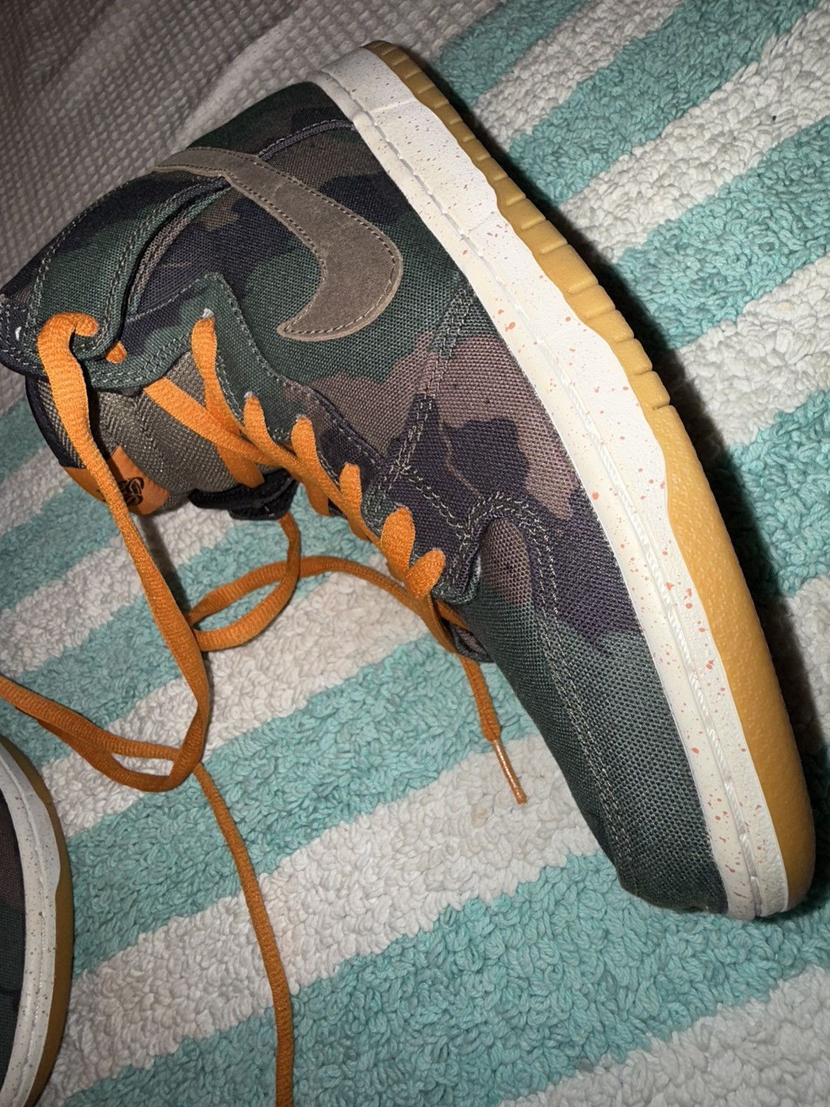 Nike Nike “FiveOneO” SB Dunk Hi Camo 510, VVNDS! Tried-on once! Size US 11.5 / EU 44-45 - 16 Thumbnail