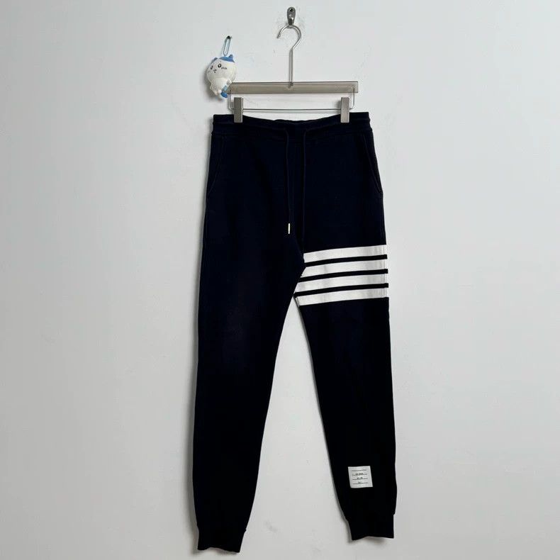 Thom Browne Thom Browne size2 Blue four stripe trousers Size US 26 / EU 42 - 1 Thumbnail