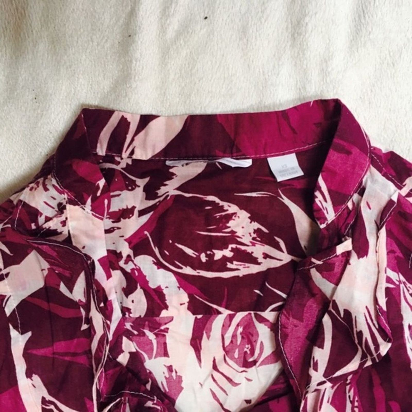 Other New York & Company Purple Floral Wrap Blouse | Sz XS Size XS / US 0-2 / IT 36-38 - 3 Thumbnail