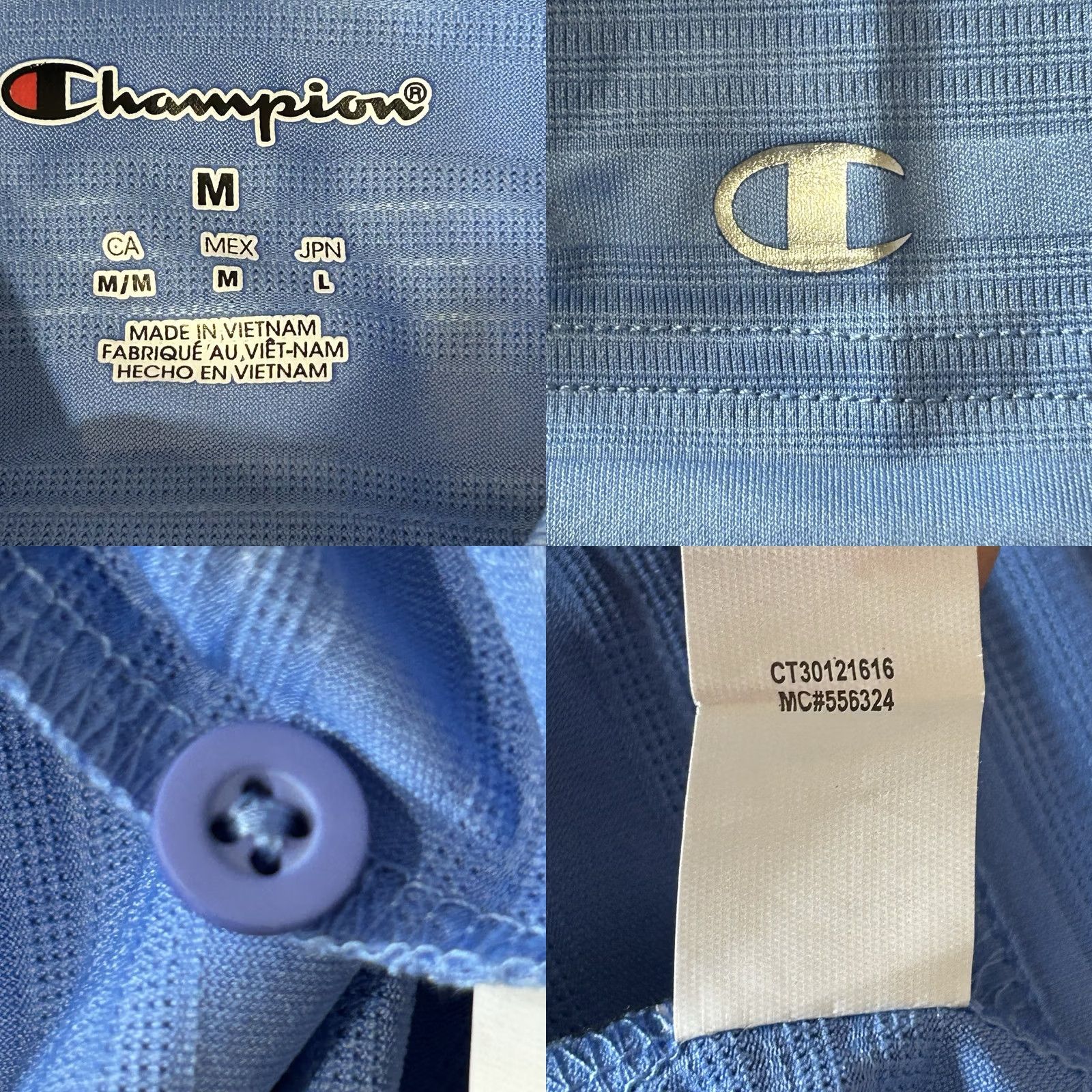 Champion UNC Tar Heels Polo Shirt Men Large Blue Champion Shirt Polo Button Collar Regular Fit Size US L / EU 52-54 / 3 - 8 Thumbnail