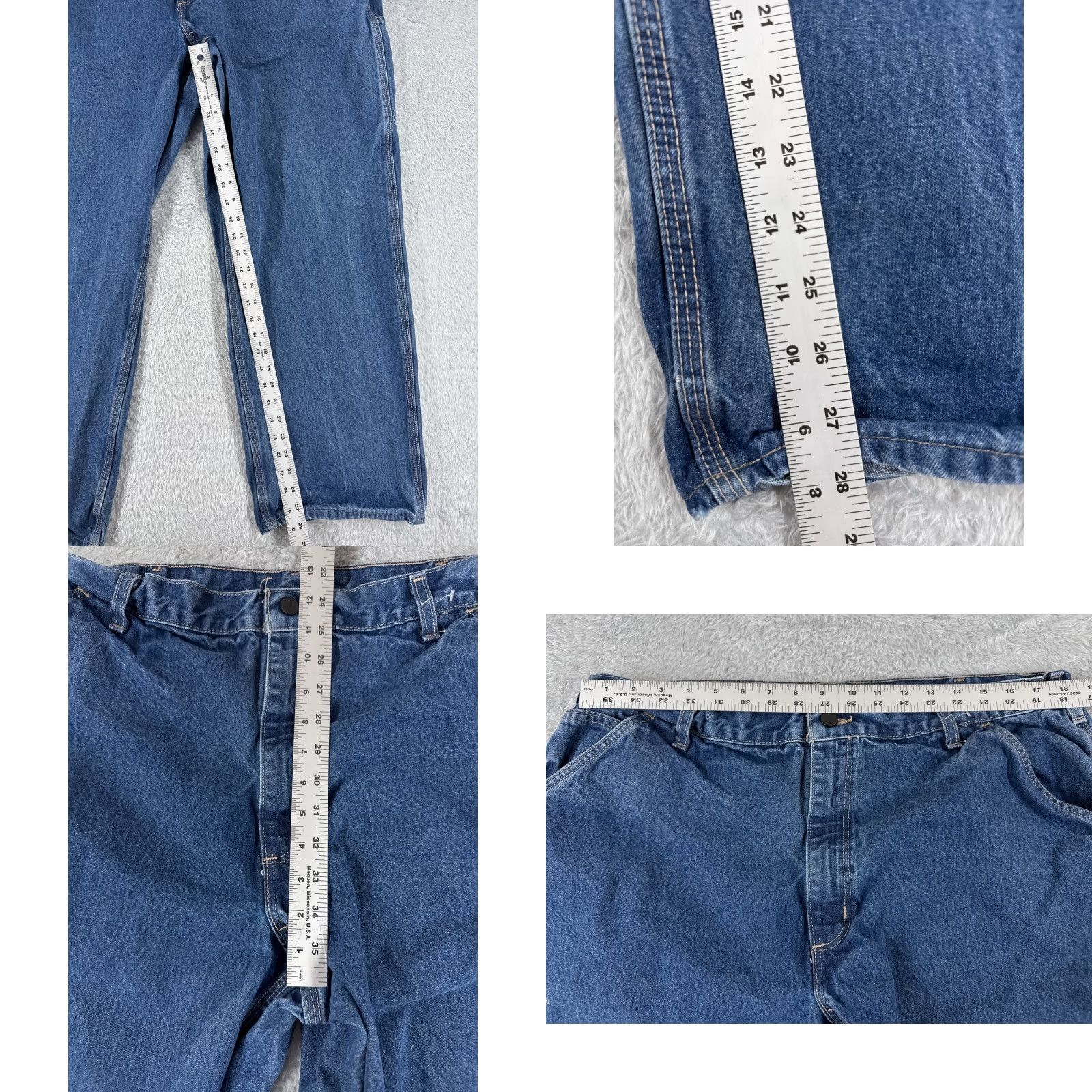 Carhartt VINTAGE Carhartt Jeans Mens 40 Blue Denim Flame-Resistant FR FRB13 NFPA 2113 Workwear jeans Size US 40 / EU 56 - 8 Thumbnail