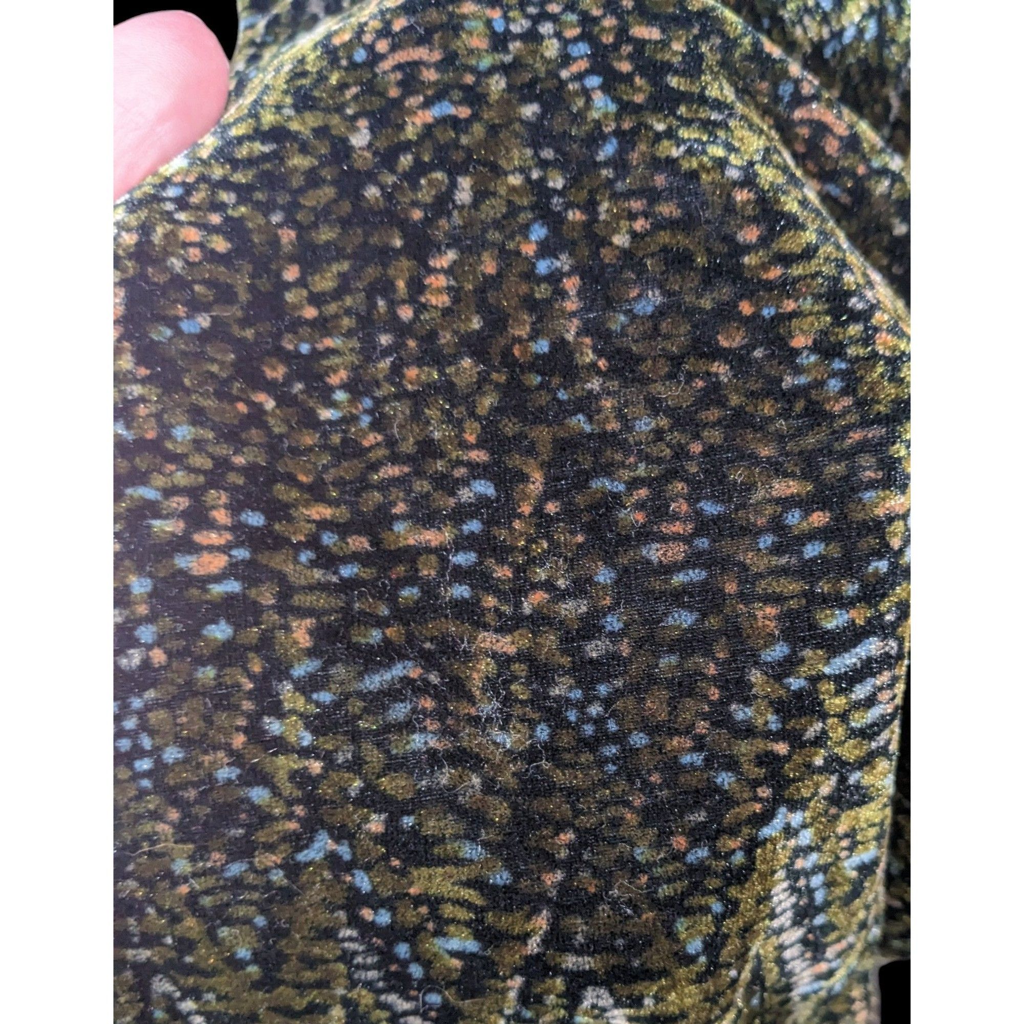 Other Black And Green Speckled Velvet-Like Scarf Size ONE SIZE - 5 Thumbnail