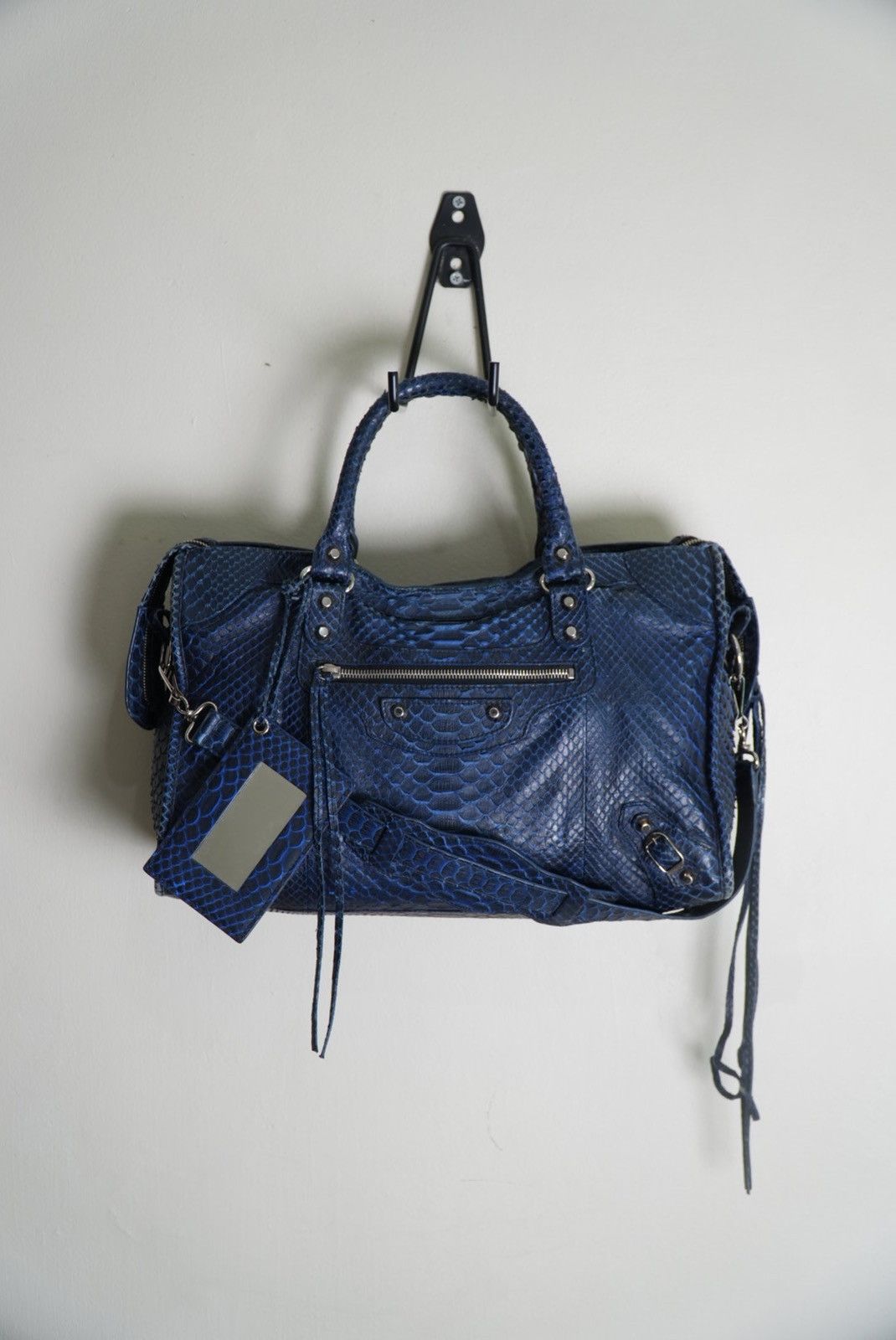 Balenciaga RARE Balenciga 2000’s Blue Python City Bag Size ONE SIZE - 1 Thumbnail