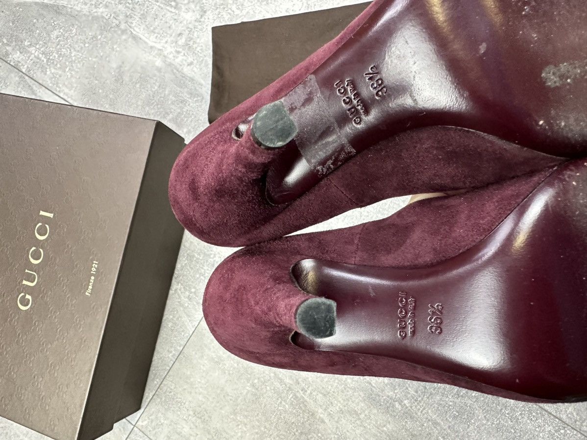 Women’s Burgundy Kid Scamosciato Gucci Shoes