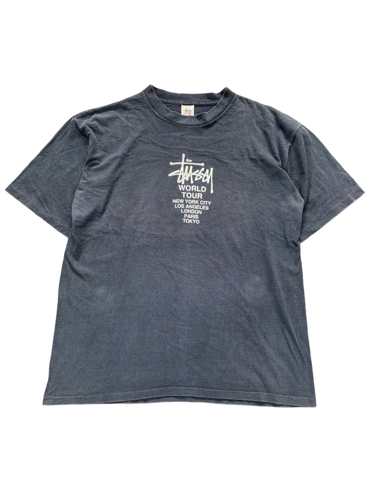 Stussy × Vintage Vintage Stussy 90 World Tour Tee Size US XL / EU 56 / 4 - 1 Thumbnail
