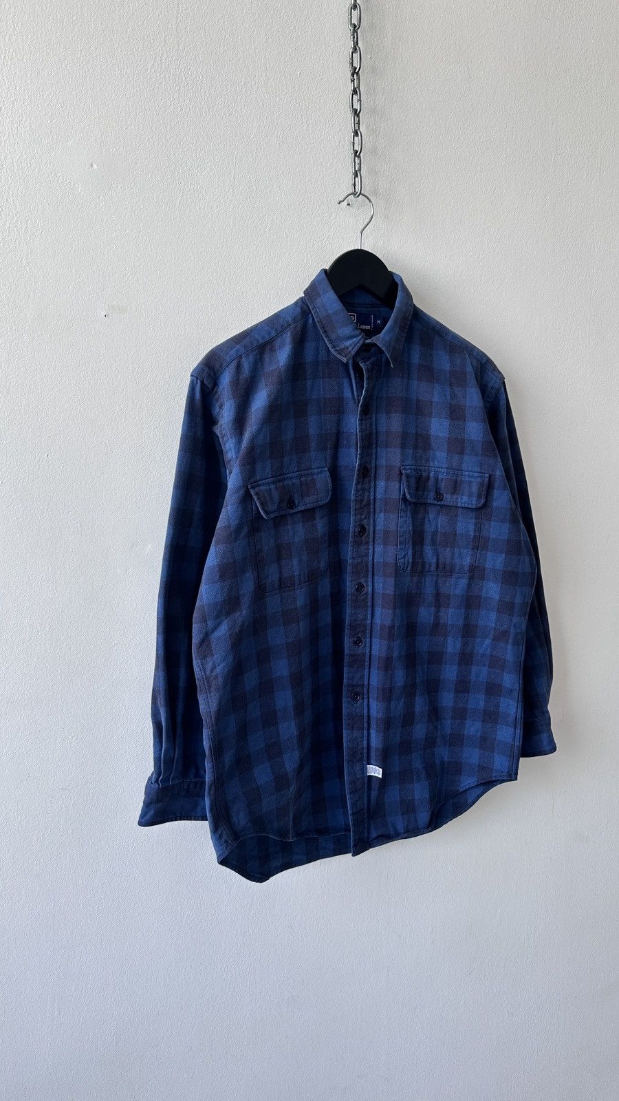 Polo Ralph Lauren Polo Ralph Lauren Blue Buffalo Plaid Flannel Shirt Workwear Size US M / EU 48-50 / 2 - 4 Thumbnail