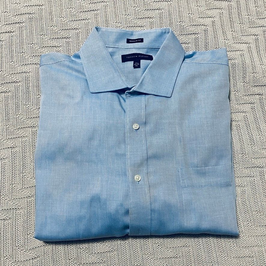 Tommy Hilfiger Tommy Hilfiger blue micro stripe button down Size US L / EU 52-54 / 3 - 1 Thumbnail