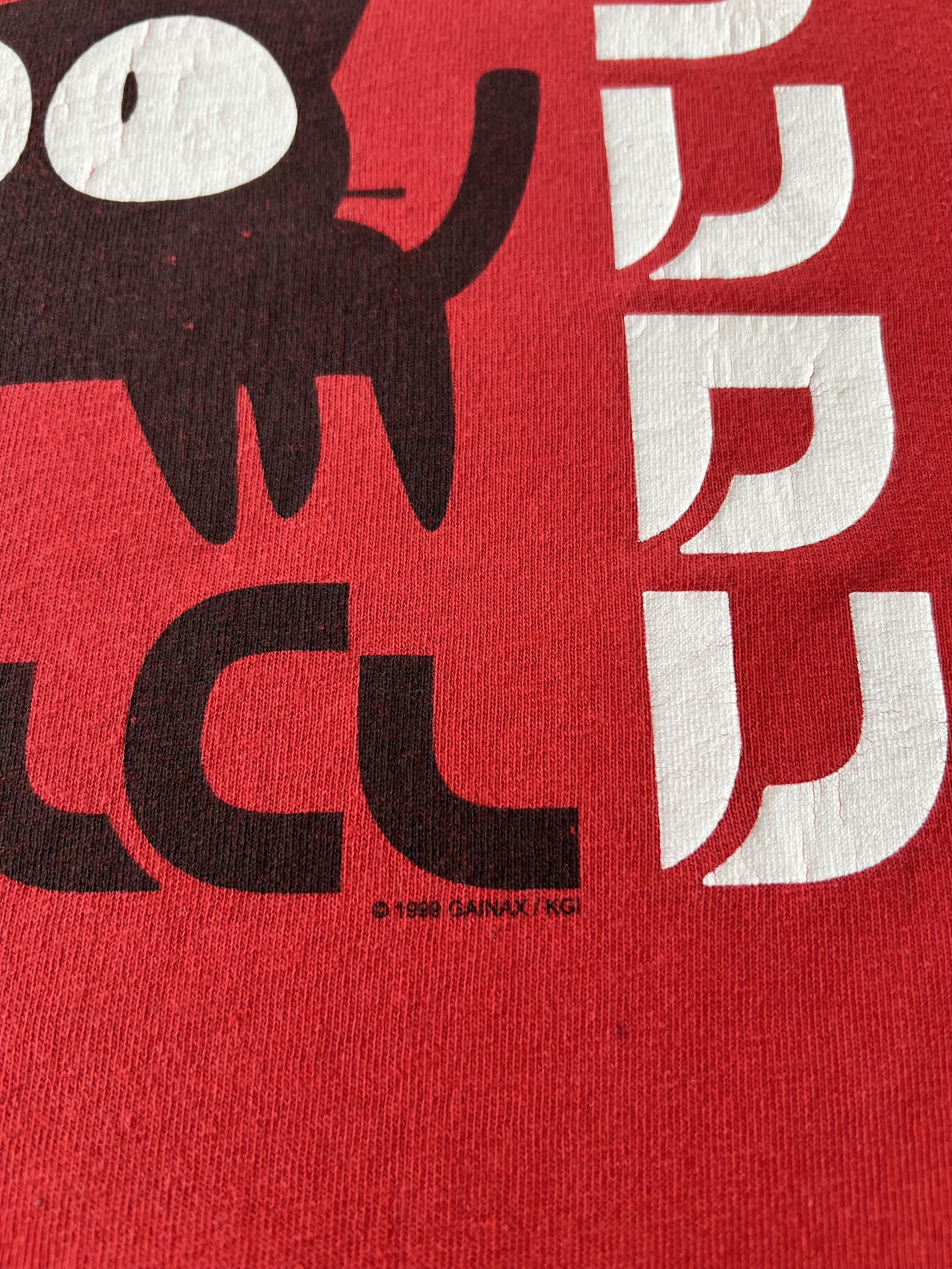 Anime Vintage 1999 FLCL Fooly Cooly Furi Kuri Cat Anime T-shirt Size US L / EU 52-54 / 3 - 5 Thumbnail