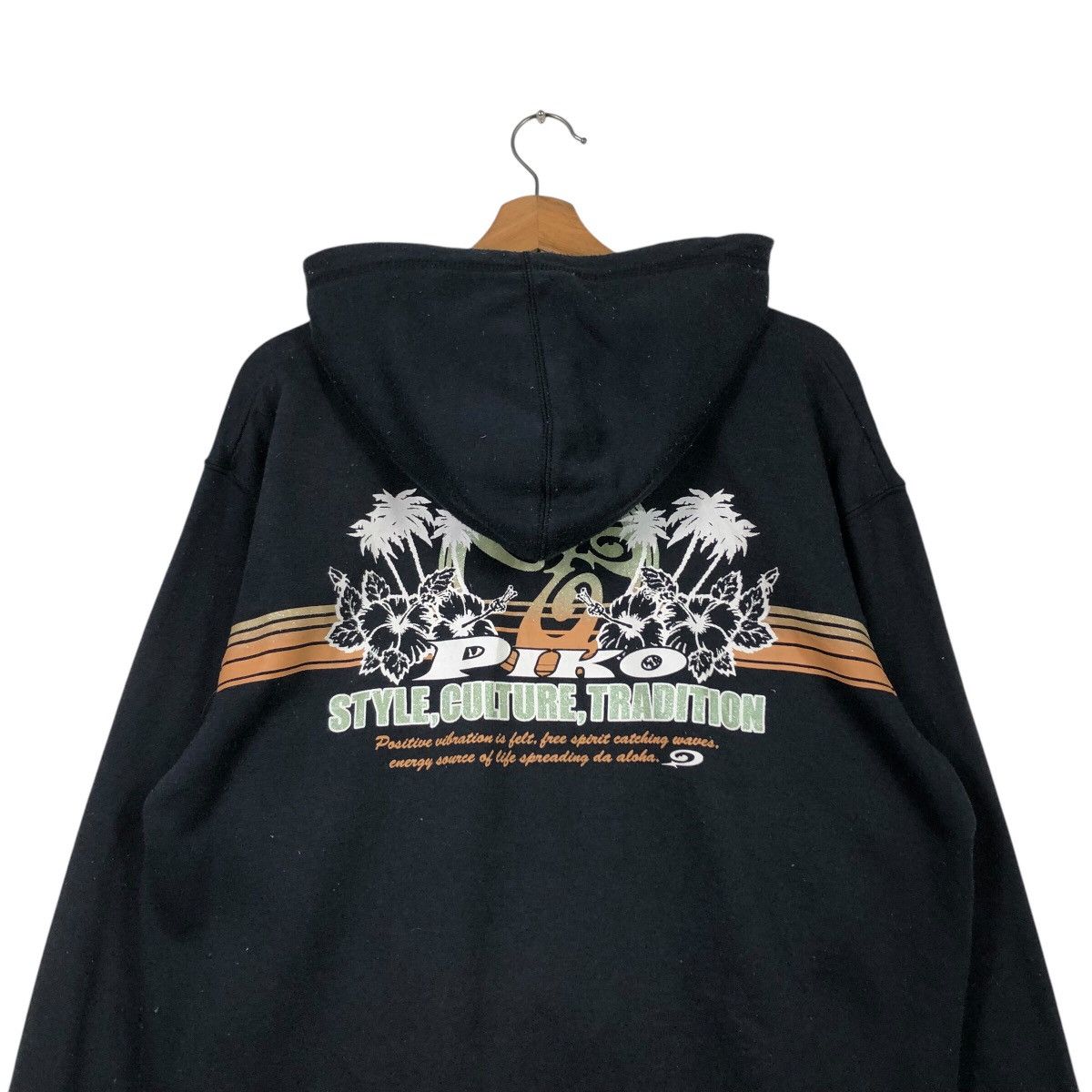 Japanese Brand × Vintage 📌Vintage Zipper Hoodie Sweater Piko Hawaii Big Logo Size US L / EU 52-54 / 3 - 11 Thumbnail