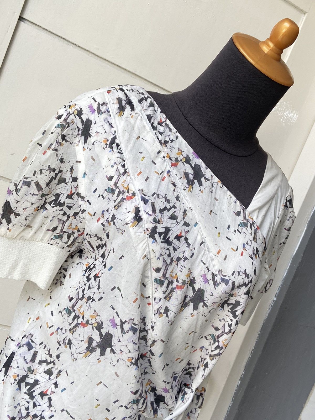 Designer × Japanese Brand YULIA YUSUPOVA White Motive Dress Size XS / US 0-2 / IT 36-38 - 4 Thumbnail