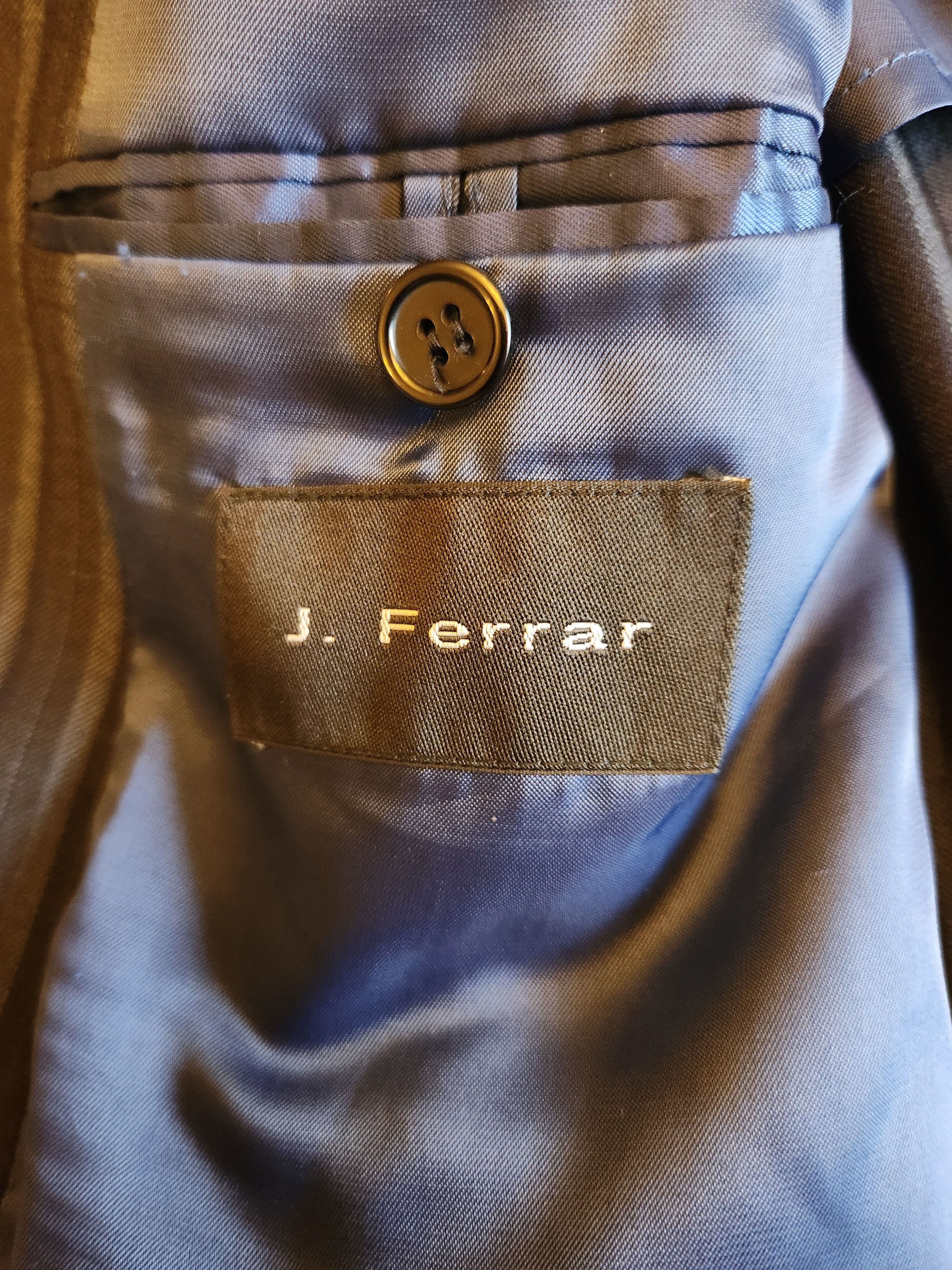 J Ferrar NWOT Men's Blue Striped Slim Fit Blazer Size 42R - 3 Thumbnail