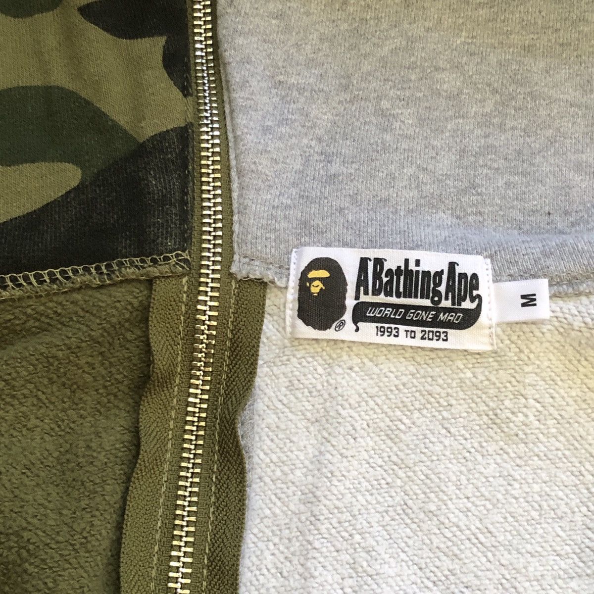 Bape 1st Camo Shark Split Half Full Zip Hoodie Size US M / EU 48-50 / 2 - 9 Thumbnail