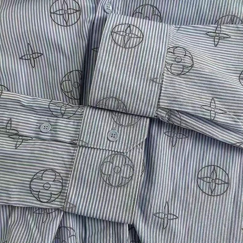 Louis Vuitton Louis Vuitton Old Flower Stripe Shirt 2503-Nextarrow Size US L / EU 52-54 / 3 - 6 Thumbnail
