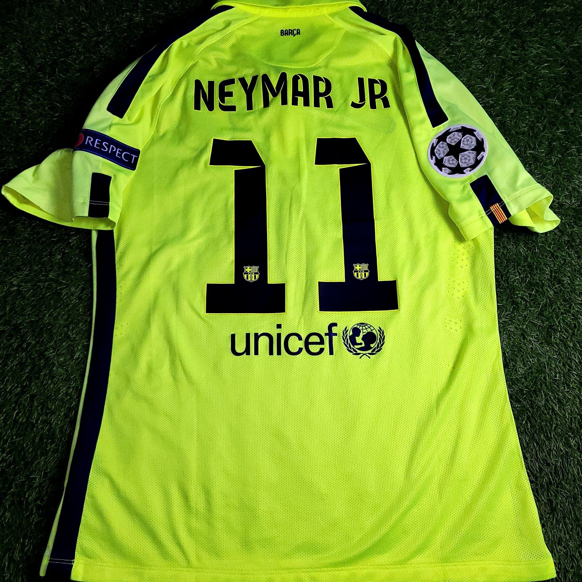Nike Neymar Barcelona 2014 2015 PLAYER ISSUE Soccer Jersey XL Size US XL / EU 56 / 4 - 1 Thumbnail