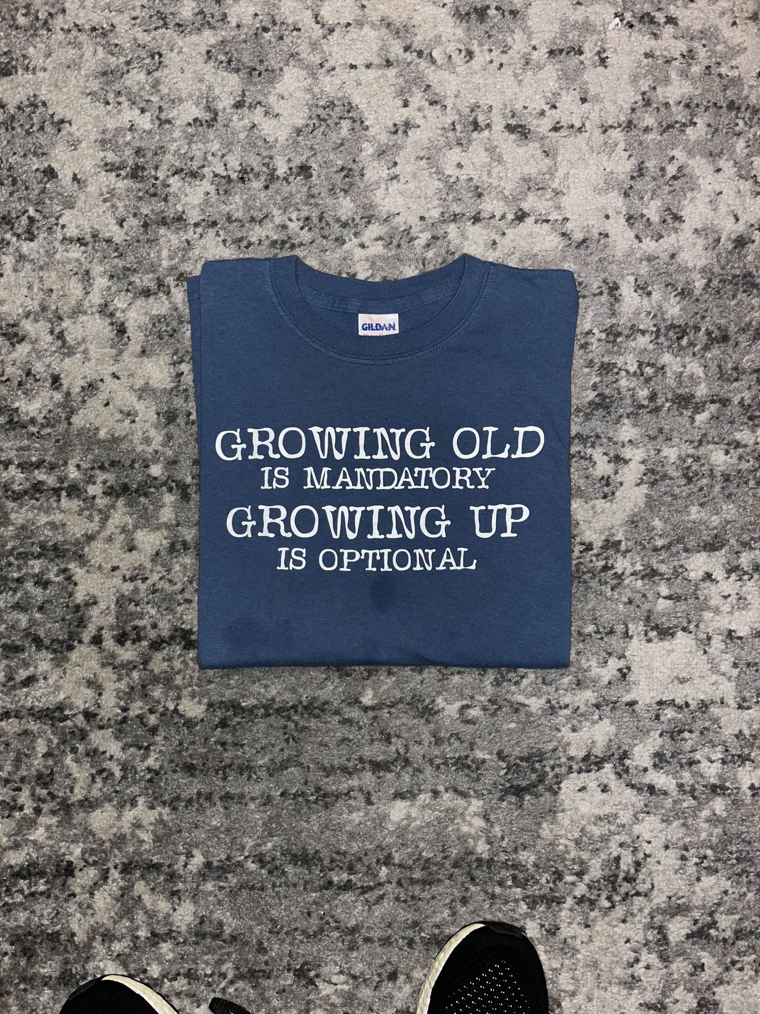 Vintage Y2K Growing Up Is Optional Funny Text Shirt Size US M / EU 48-50 / 2 - 1 Thumbnail