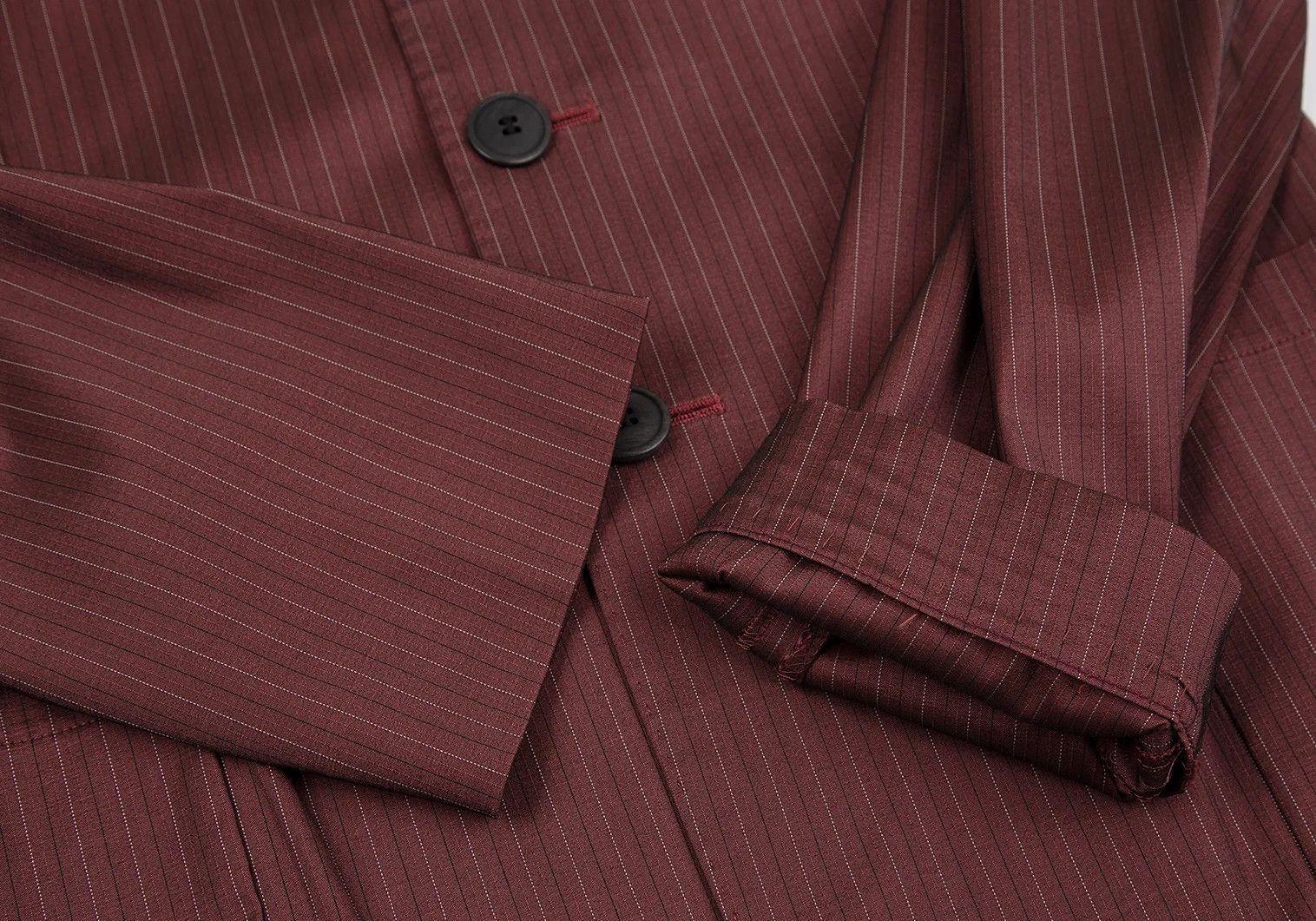 Jean Paul Gaultier Stretch Stripe Power Shoulder Jacket in Red Size 48 Size US M / EU 48-50 / 2 - 7 Thumbnail