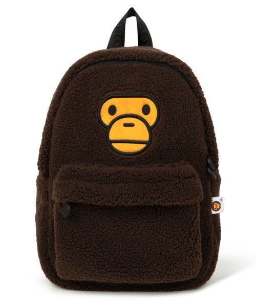 Bape A BATHING APE BABY MILO MINI FUR BACKPACK Brown | Grailed