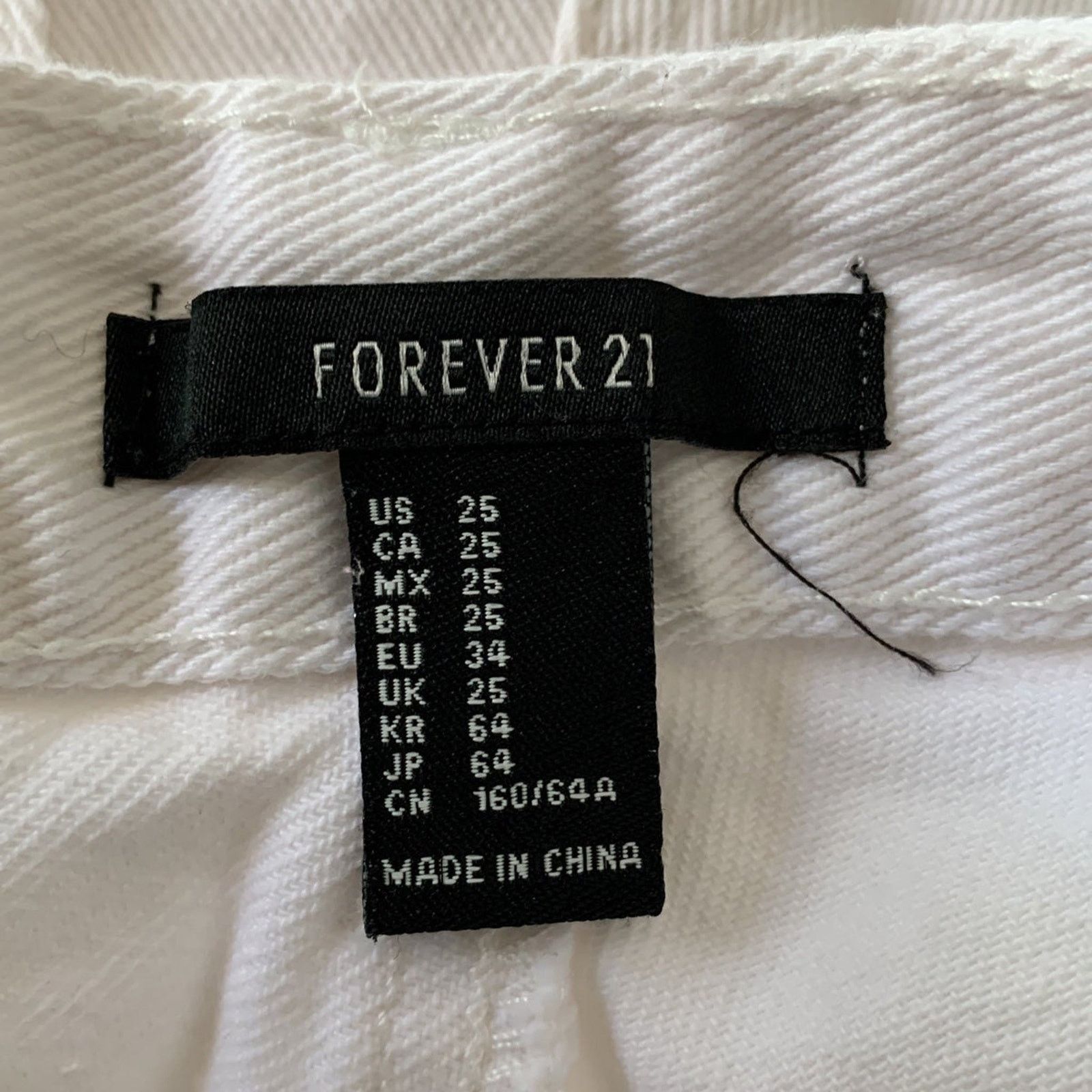 Forever 21 Forever 21 Women's Sz 25 Jeans White Hi-Waist Wide Leg crop Size 25" / US 0 / IT 36 - 7 Thumbnail