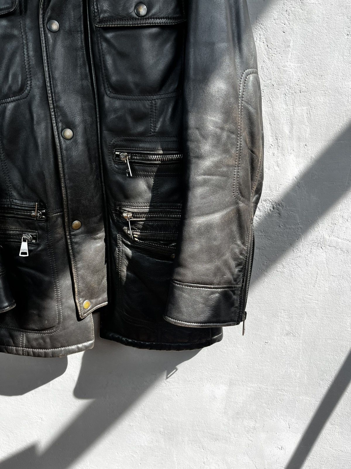 Dolce & Gabbana × Leather × Lucky Brand Dolce Gabbana leather jacket size 50 Size US M / EU 48-50 / 2 - 2 Thumbnail