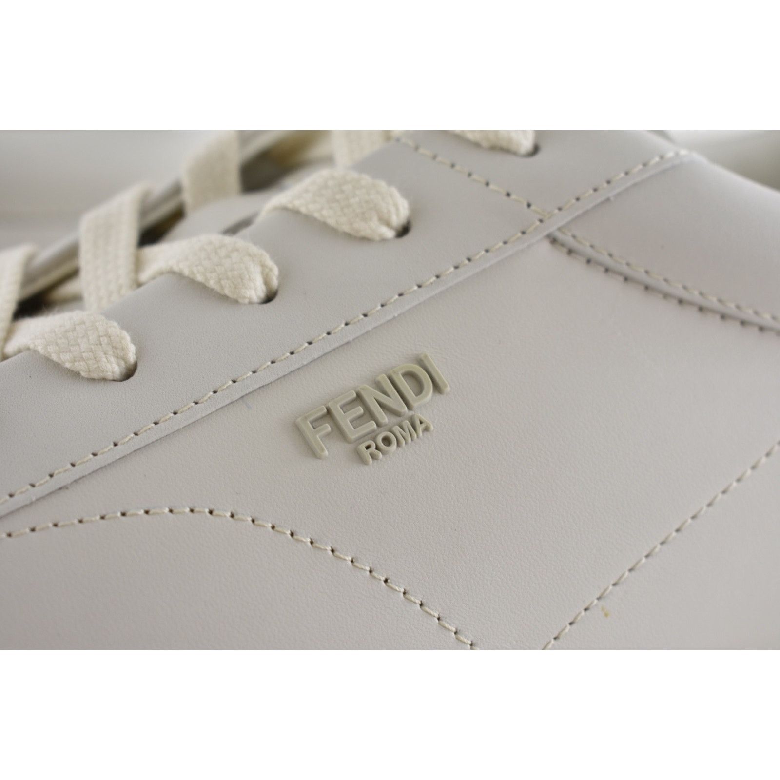 Fendi Fendi Light Bianco White Leather Low Top Sneakers US 13 Size US 13 / EU 46 - 5 Thumbnail