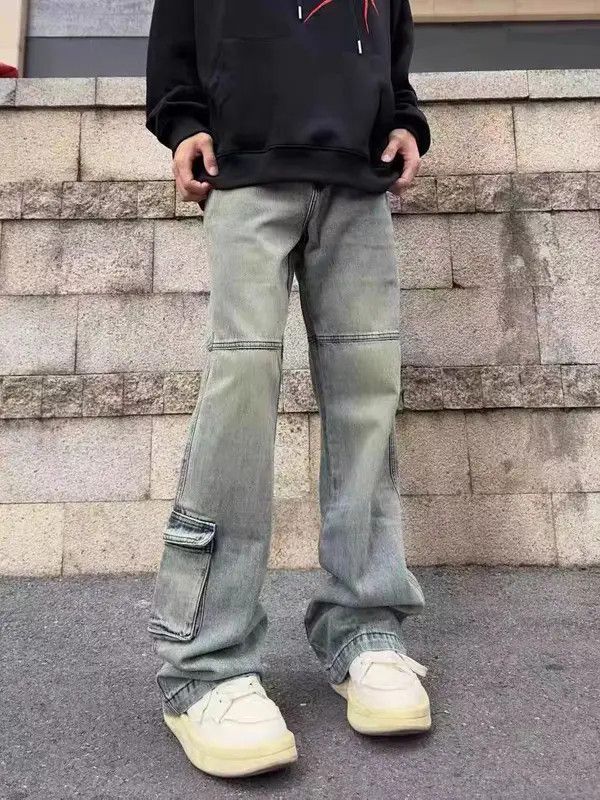 Japanese Brand VIBE vintage pocket cargo straight-leg bootcut jeans Size US 32 / EU 48 - 1 Thumbnail