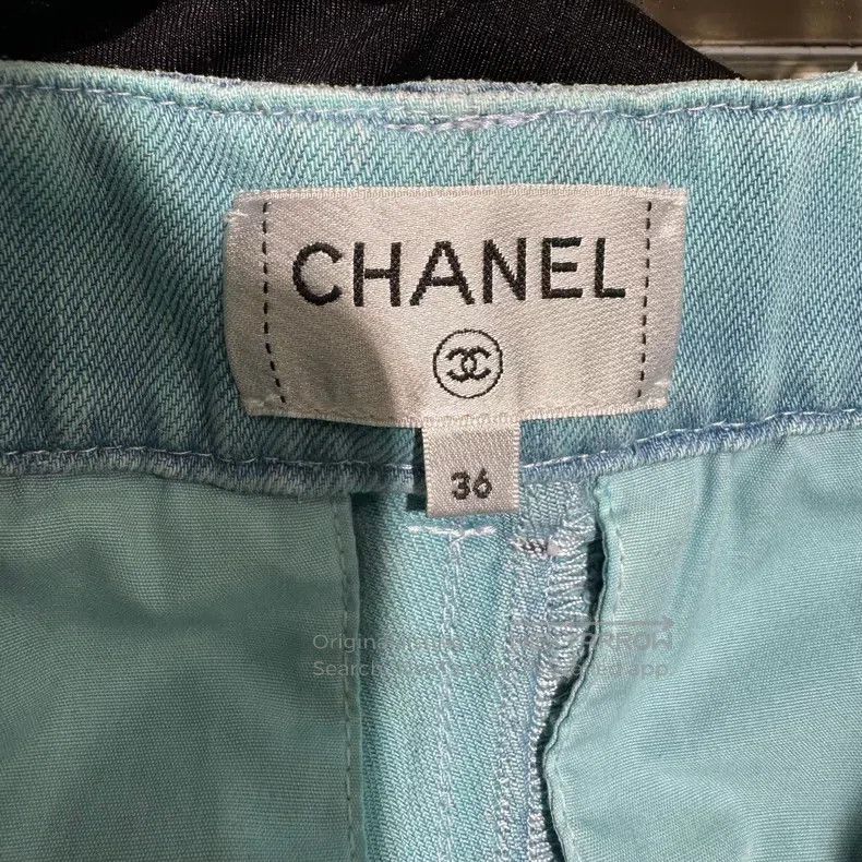 Chanel Chanel 21 Spring and Summer Collection Blue Wide-leg Jeans Size 24" / US 00 / IT 34 - 3 Thumbnail