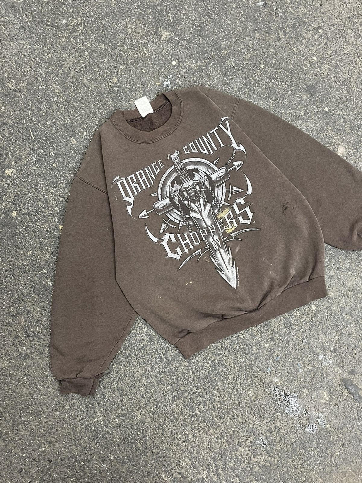 Vintage Orange County choppers y2k mocha brown boxy thrashed hype Size US M / EU 48-50 / 2 - 1 Thumbnail