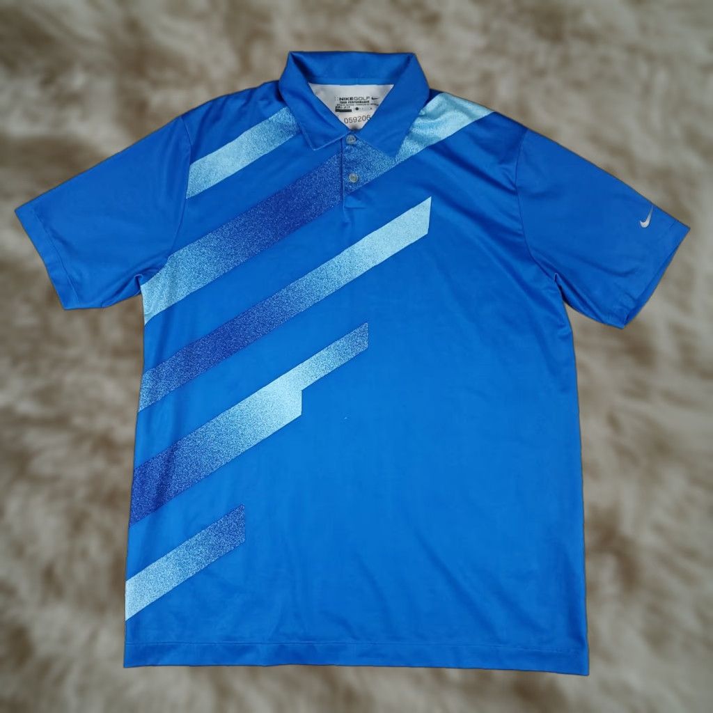 Nike Nike Polo Shirt Mens L Blue Swoosh Golf Casual Short Sleeve Shirt Size US L / EU 52-54 / 3 - 1 Thumbnail