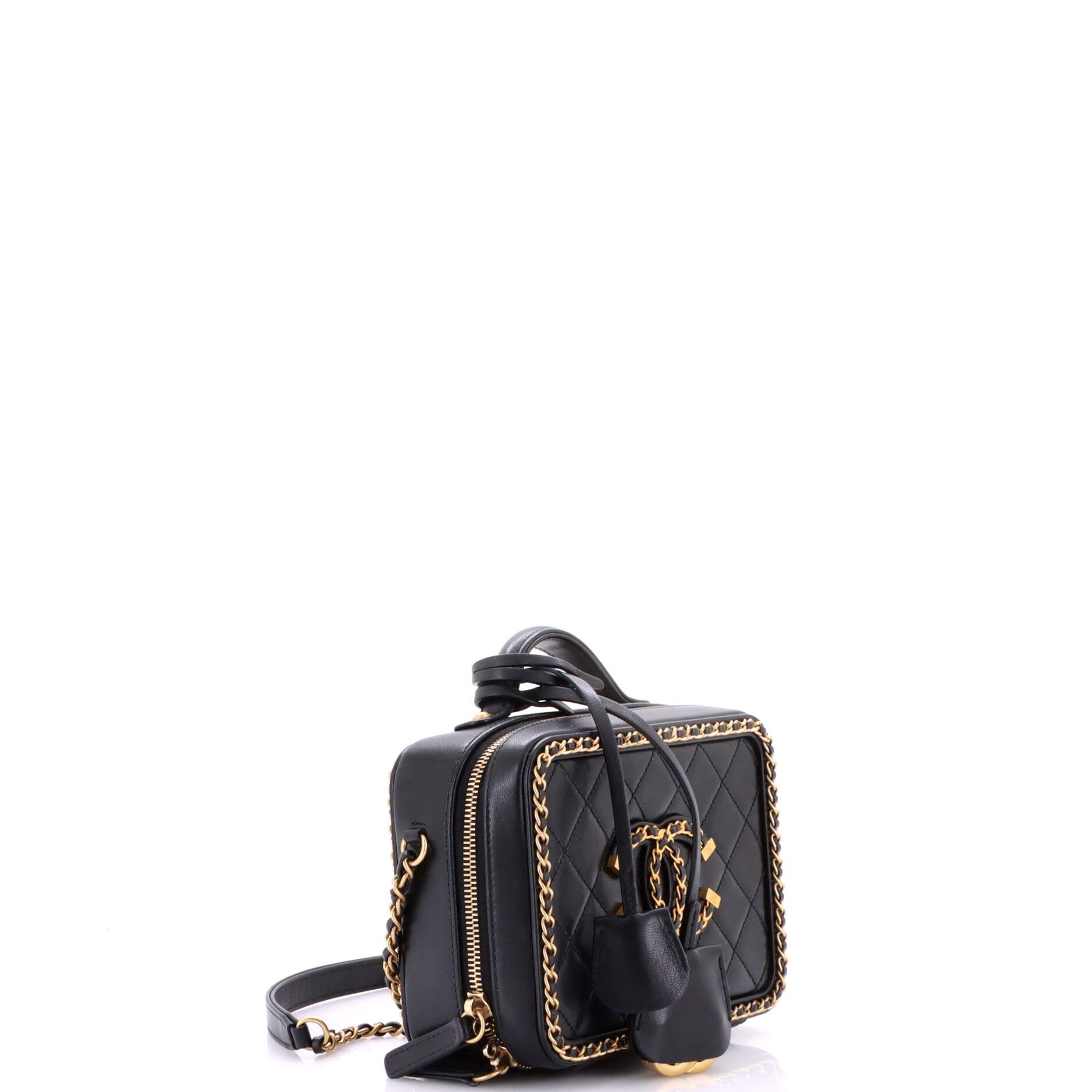 Chanel Filigree Vanity Case Quilted Goatskin with Chain Detail Smal Size ONE SIZE - 1 Thumbnail