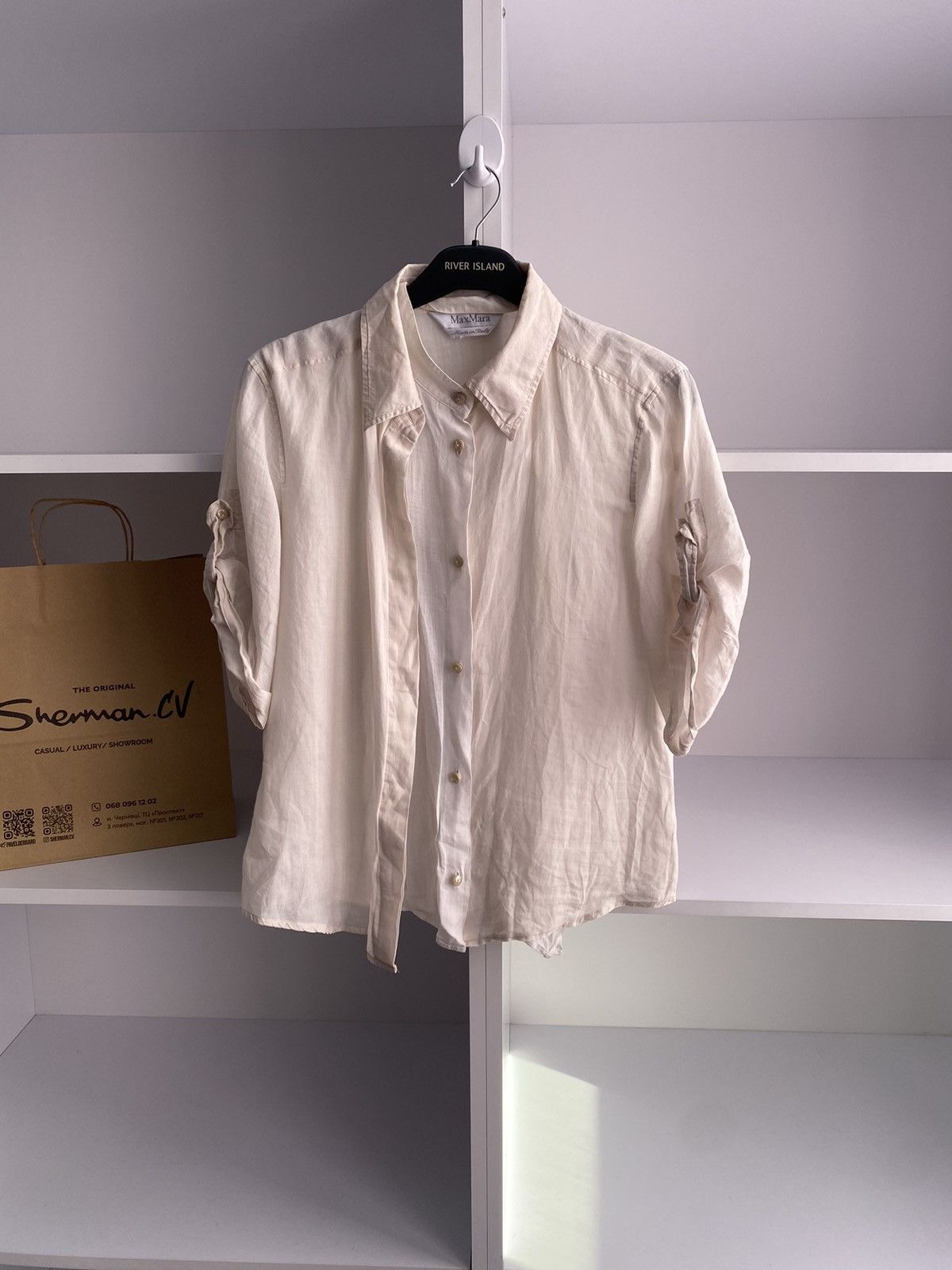 Designer × Max Mara × Vintage Vintage Max Mara Women’s Designer Blouse Size M / US 6-8 / IT 42-44 - 2 Thumbnail