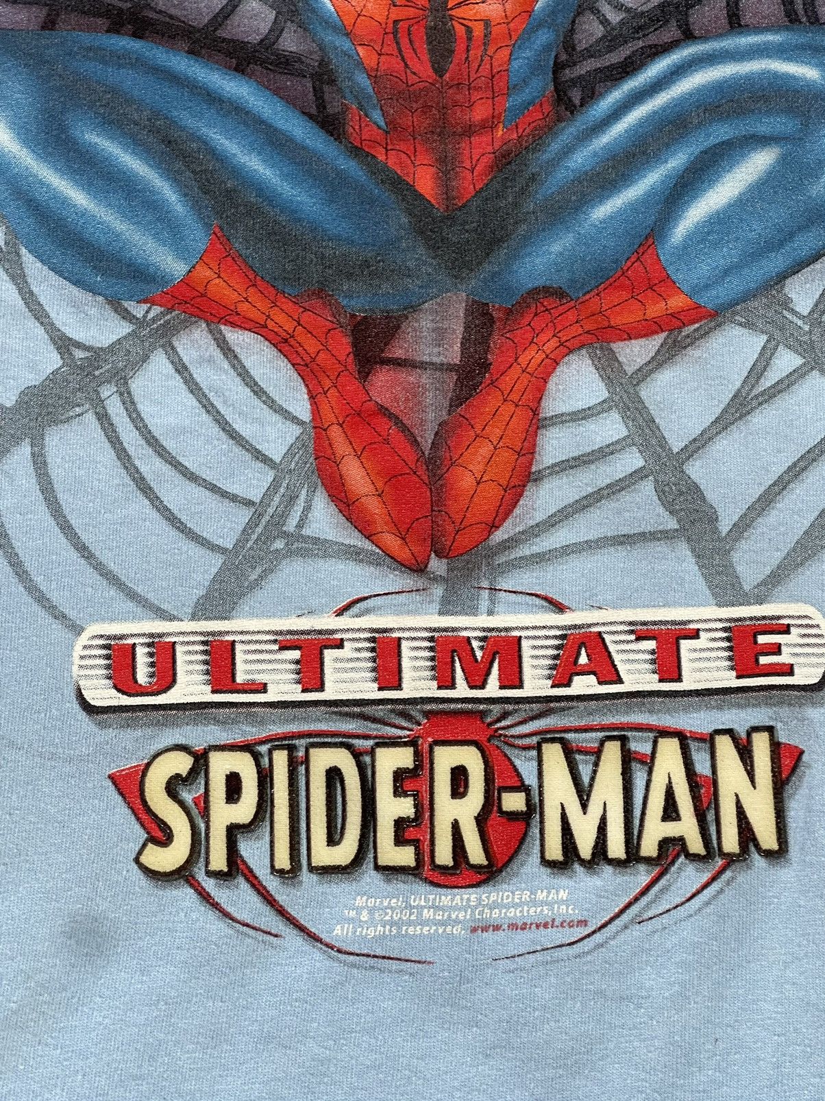 Marvel Comics × Vintage 2002 Ultimate Spider Man vintage t-shirt tee blue marvel Size US L / EU 52-54 / 3 - 8 Thumbnail