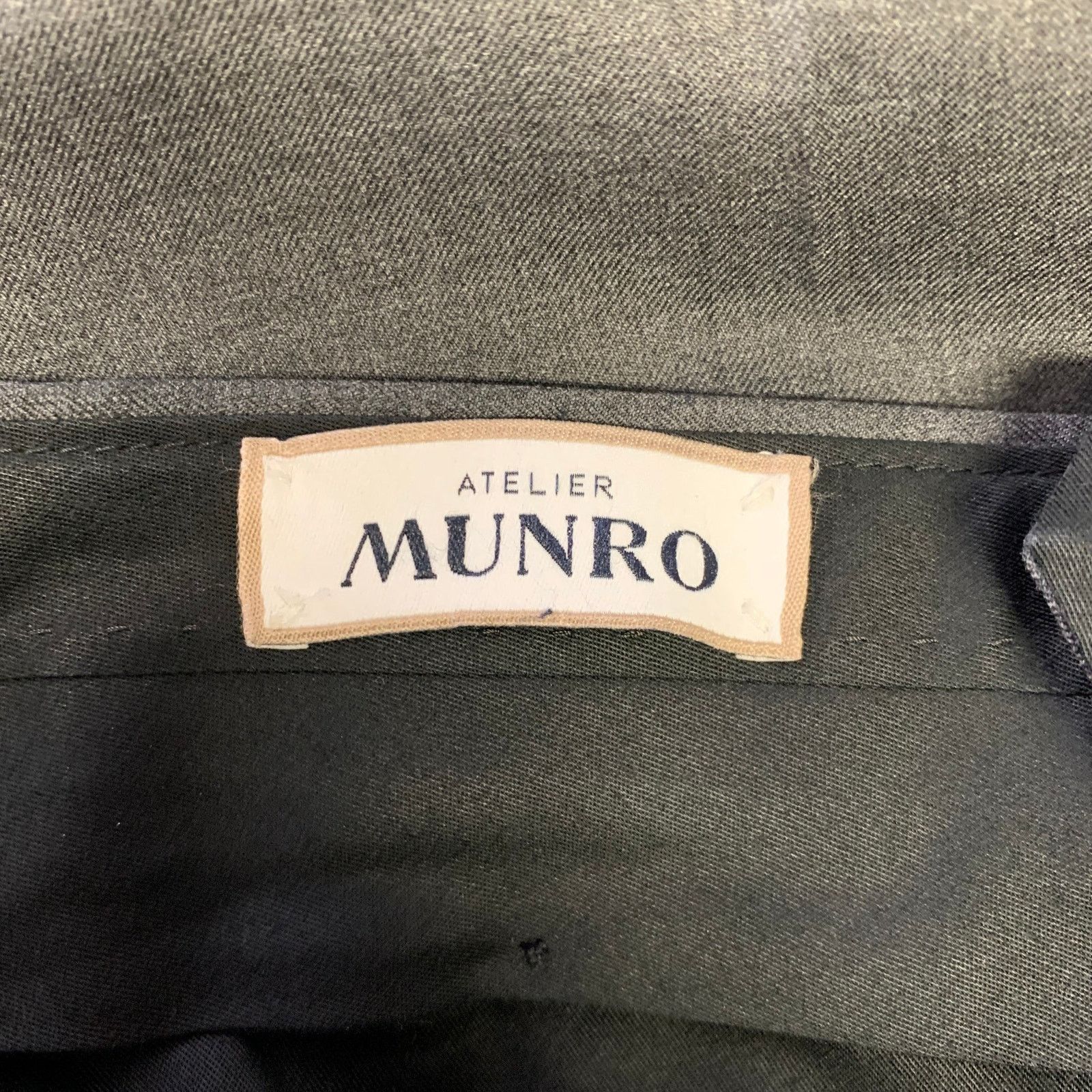 Other ATELIER MUNRO Size 32 Dark Grey Wool Slim Fit Dress Pants Size US 32 / EU 48 - 3 Thumbnail