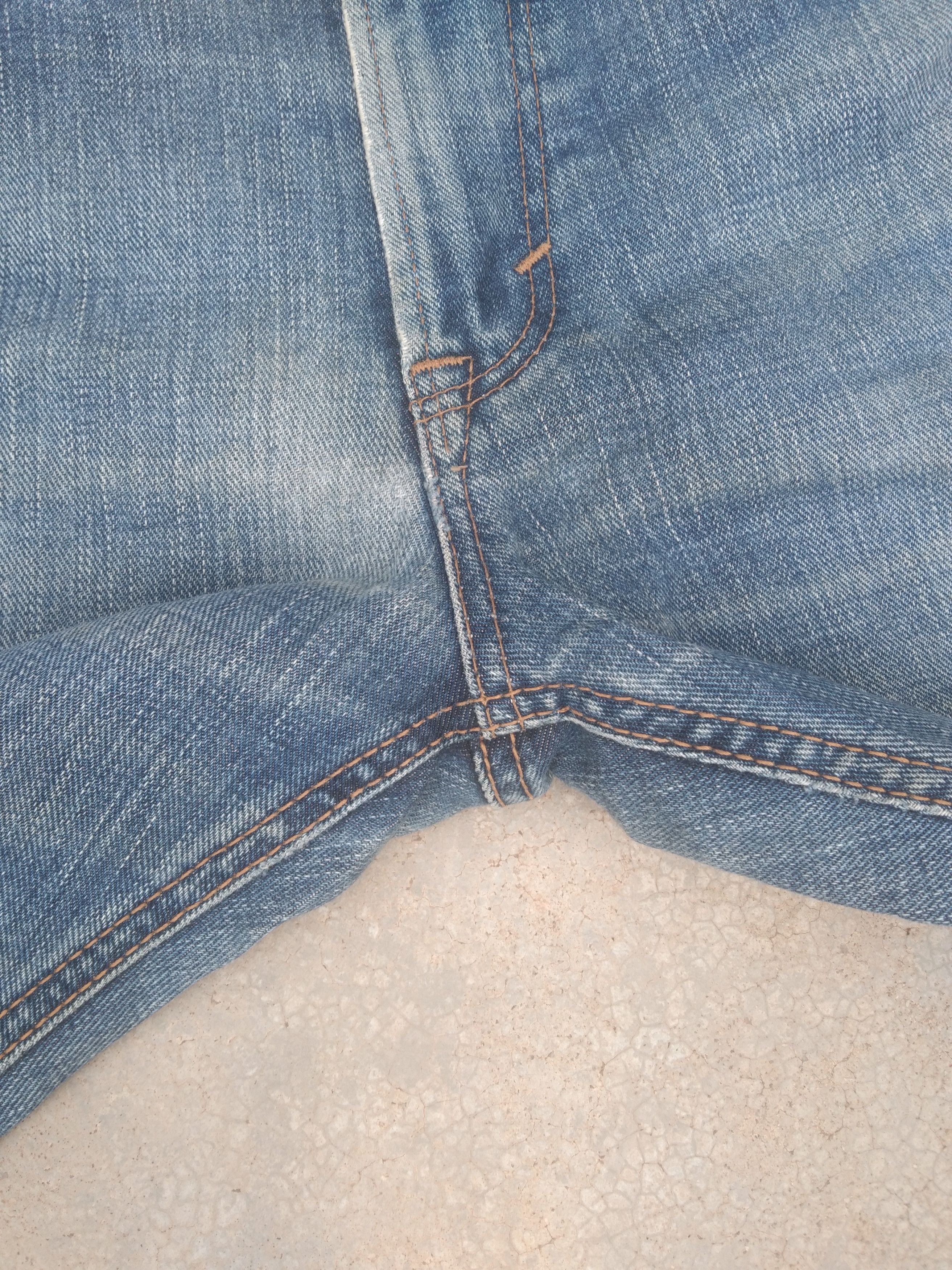 Japanese Brand Vintage Edwin Made In Japan Dirty Distressed Jeans 30x28 Size US 30 / EU 46 - 6 Thumbnail