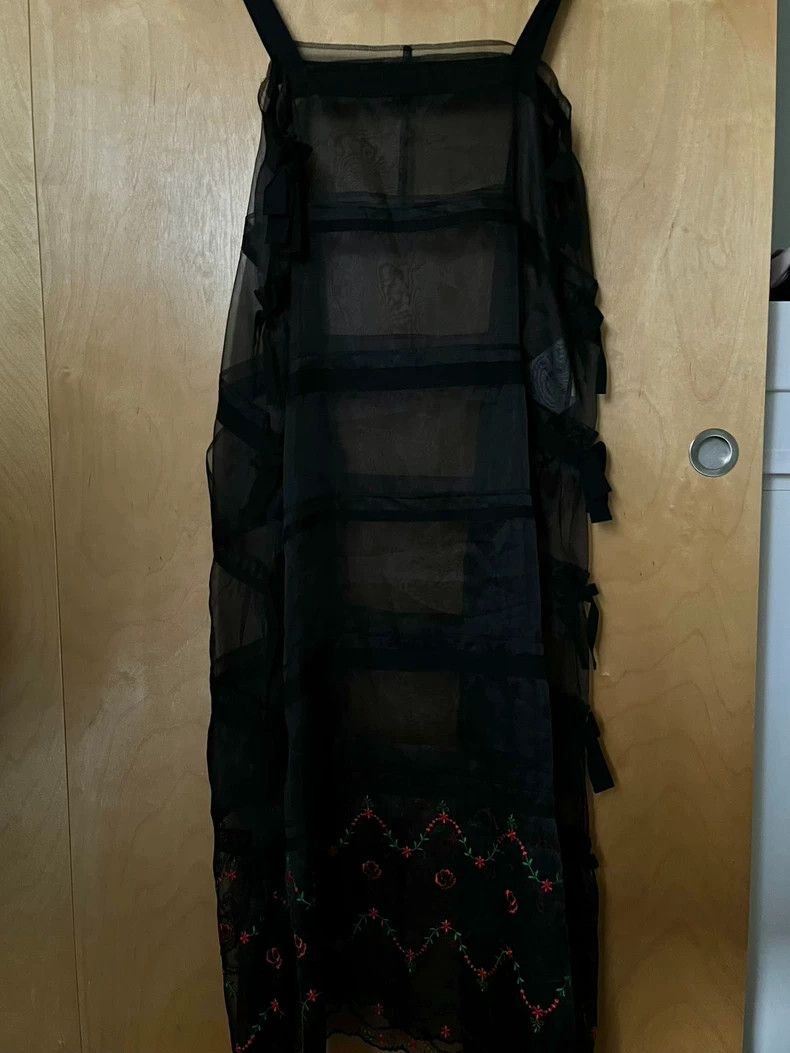 Comme des Garcons CDG Tricot Embroidered Sheer Dress - dmc Size US 30 / EU 46 - 1 Thumbnail