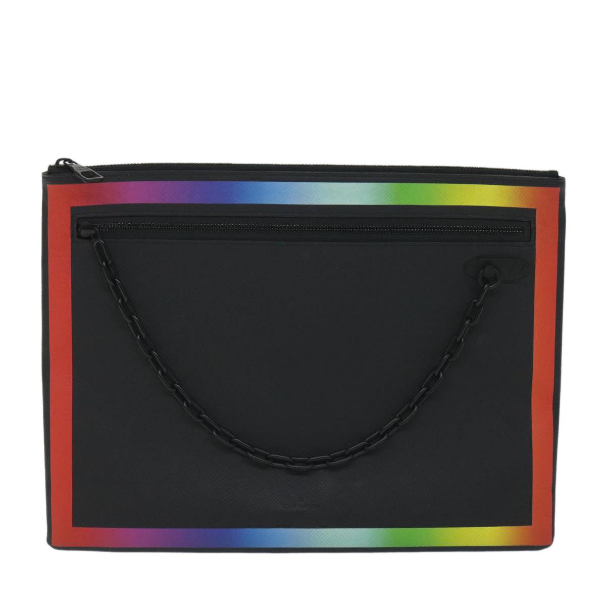 image of Louis Vuitton Pochette A4 Clutch Bag in Black, Men's