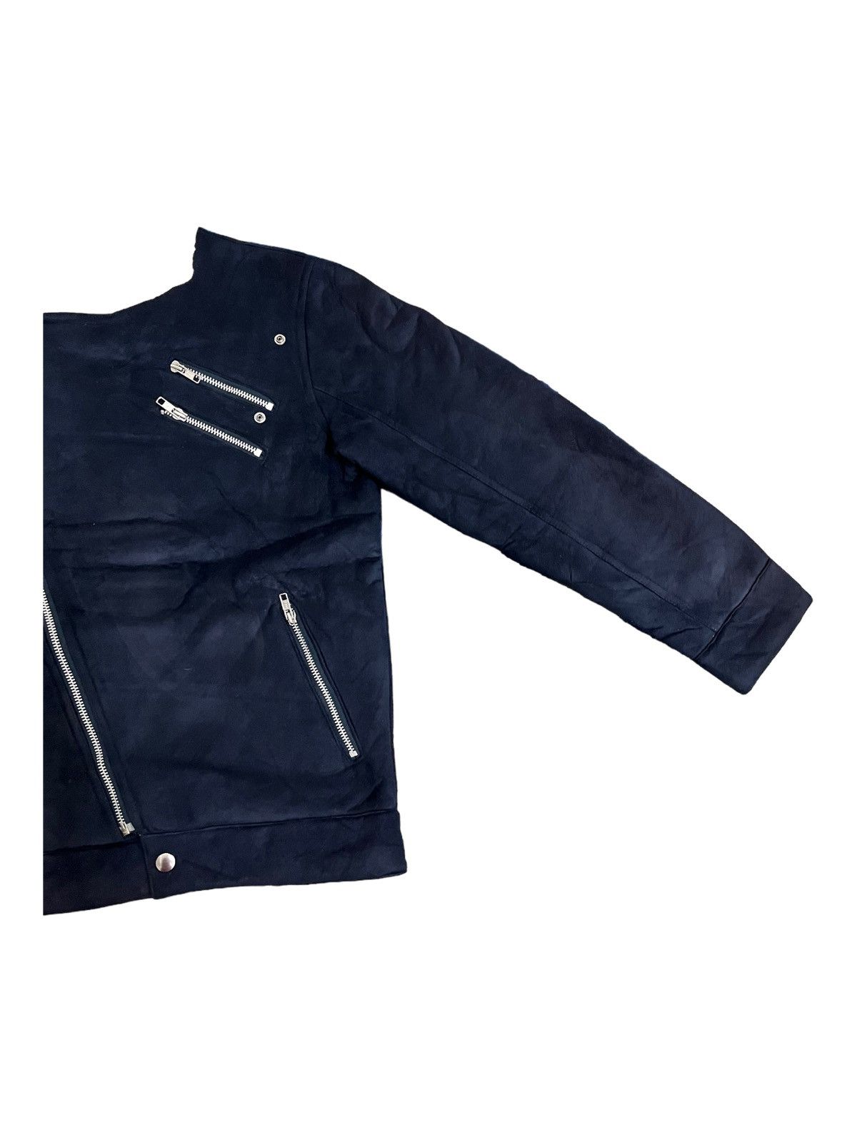 Japanese Brand × Seditionaries Vintage Shinji Abe Biker Diagonal Zipper Denim Style Jacket Size US M / EU 48-50 / 2 - 3 Thumbnail