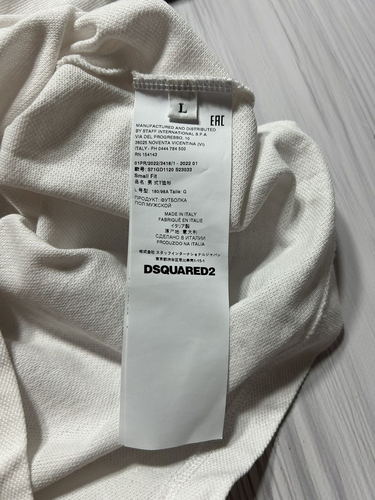 Dsquared2 Dsquared2 Leaf Tape T-Shirt Small Fit Size L Size US L / EU 52-54 / 3 - 11 Thumbnail