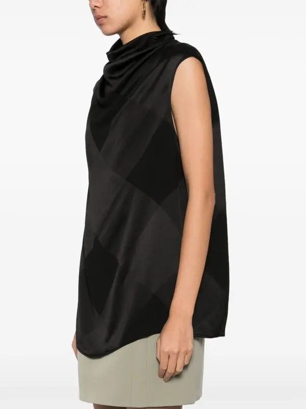 Balmain o1s1wg111025 Check Pattern Vest in Black Size L / US 10 / IT 46 - 3 Thumbnail