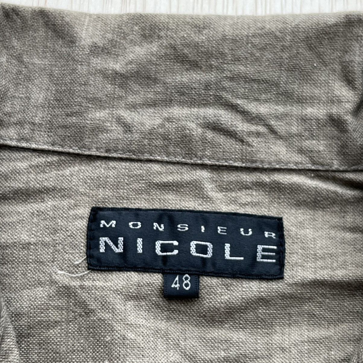 Nicole Club MONSIEUR NICOLE OPEN COLLAR UTILITY LONG SLEEVE SHIRT Size US M / EU 48-50 / 2 - 4 Thumbnail
