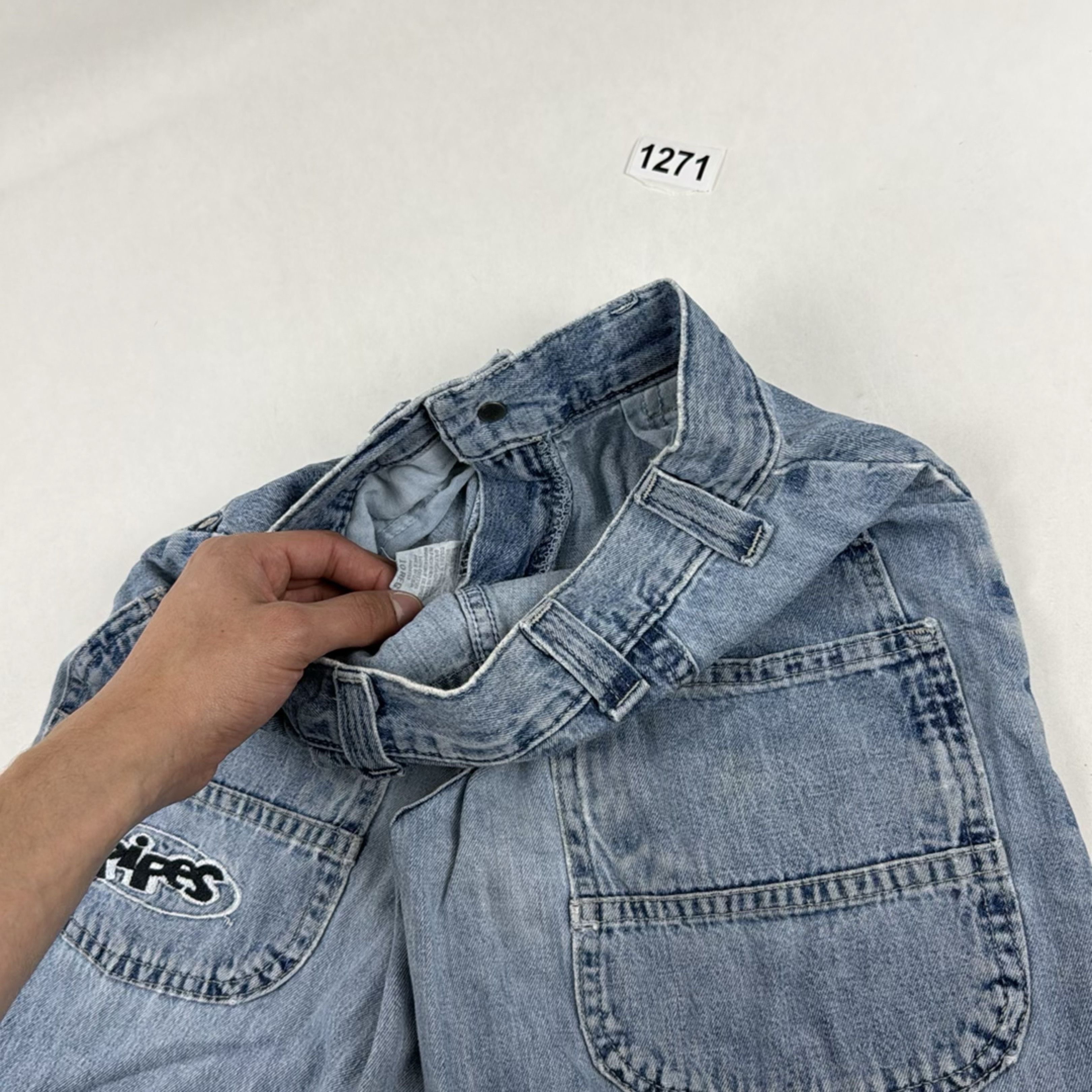 Vintage y2k Lee pipes wide baggy carpenter 2000s cyber jeans