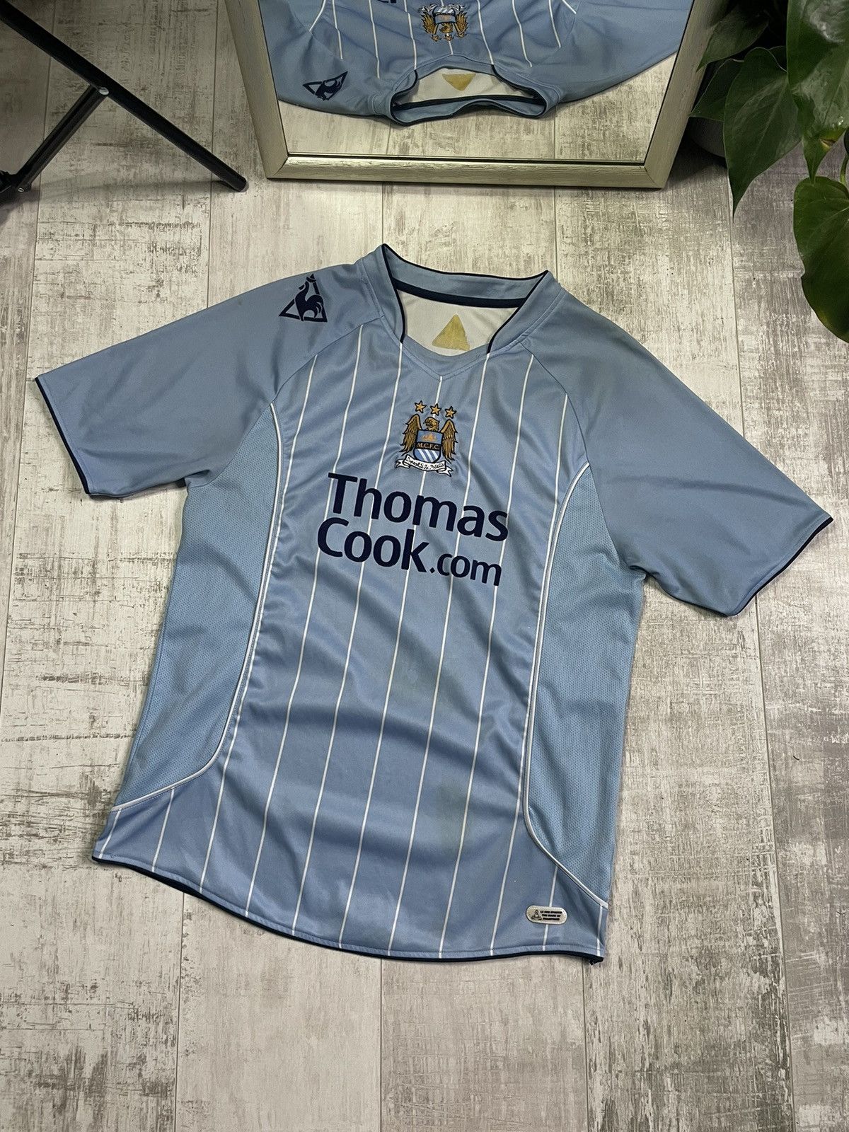 Le Coq Sportif Le Coq Sportif Manchester City 2007/2008 Home Football Shirt Size US S / EU 44-46 / 1 - 1 Thumbnail