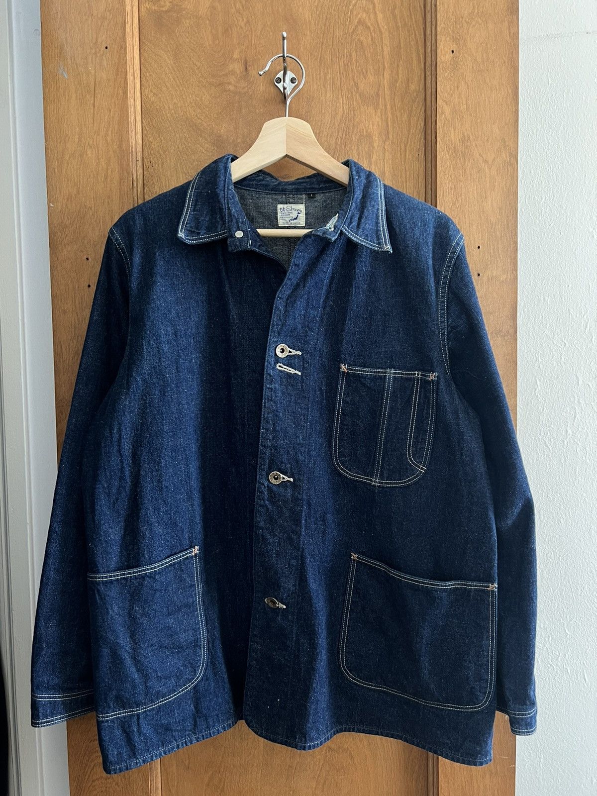 image of Orslow Chore Coat in Denim, Men's (Size Small)