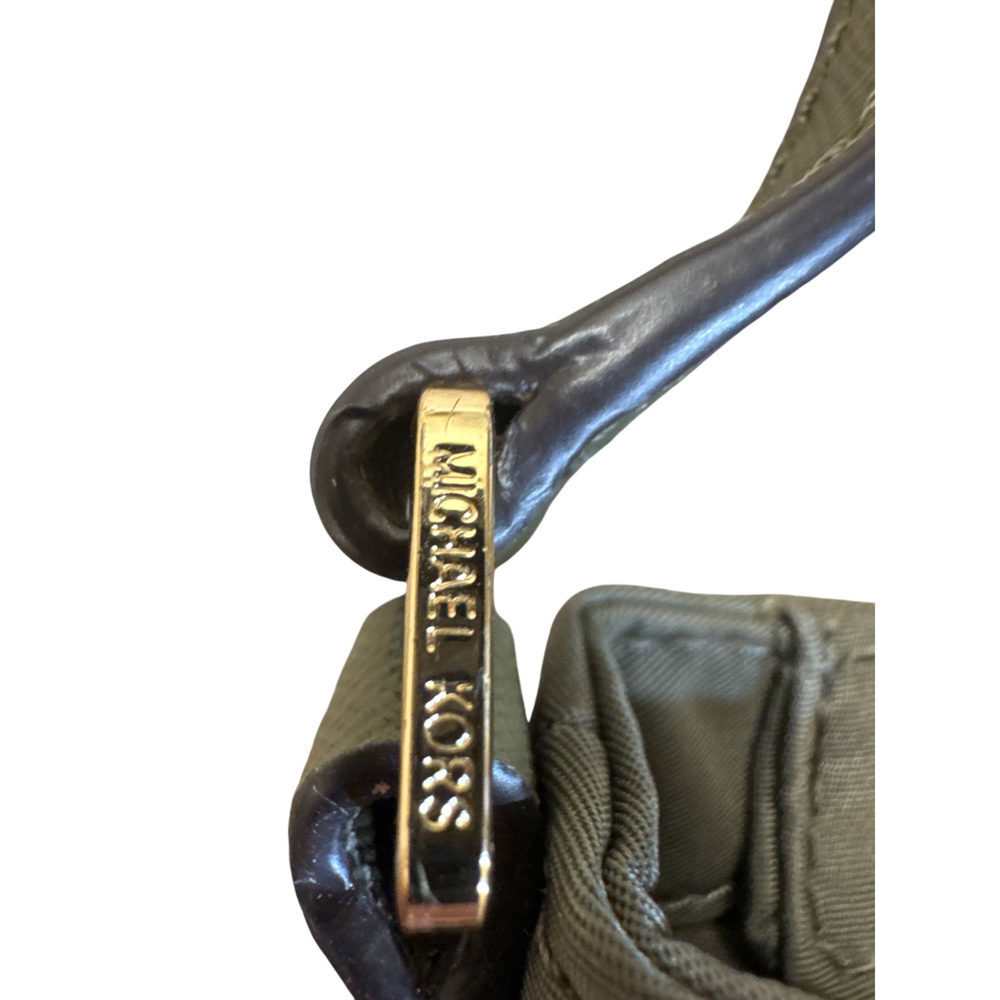 Michael Kors Michael Kors Womens Green Canvas Crossbody Purse SKU 7823 Size ONE SIZE - 3 Thumbnail