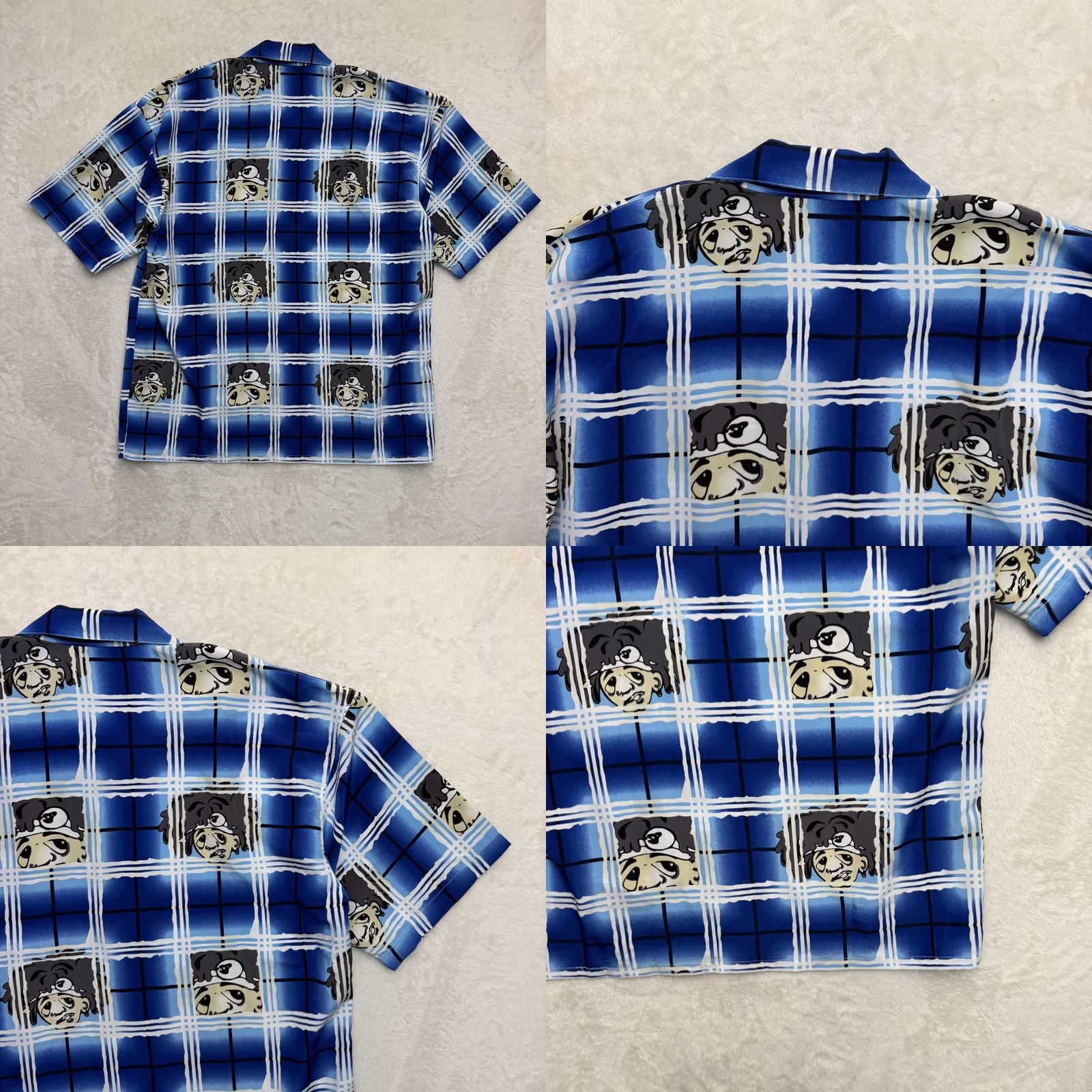 Vintage VINTAGE Seals Shirt Mens L Blue Cartoon Stussy Camp Button Up Korea Y2K Size US L / EU 52-54 / 3 - 8 Thumbnail