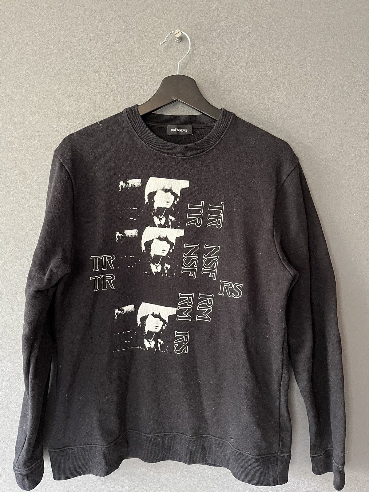 image of Raf Simons Ss19 Sweatshirt in Black, Men's (Size Small)