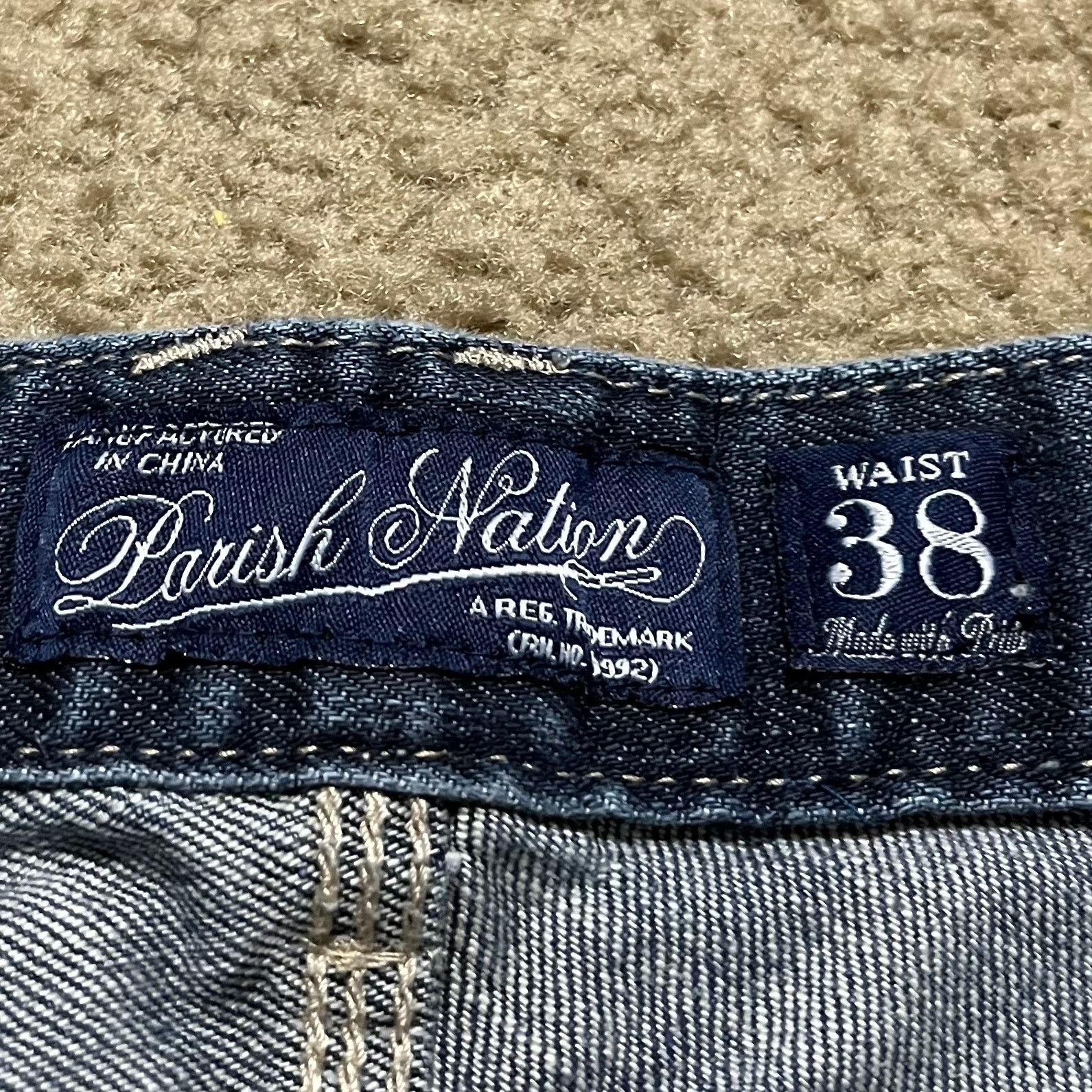 Parish Nation Parish Nation Y2K Baggy Skater Embroidered Acid Washed Jeans Size US 36 / EU 52 - 5 Thumbnail