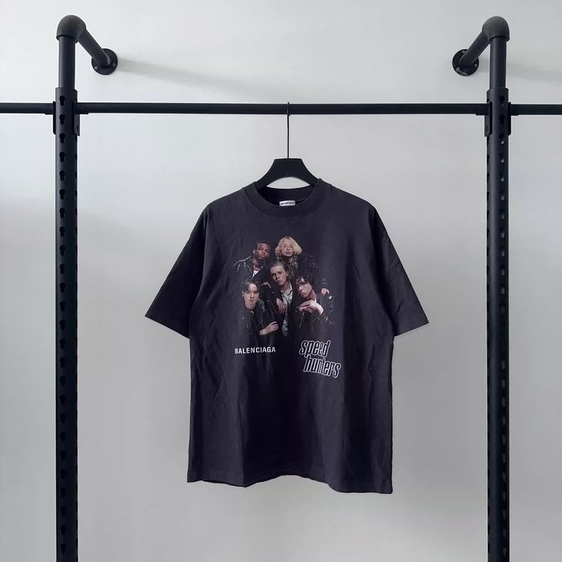 Balenciaga Balenciaga FW18 Speed Hunters Portrait Print Logo Short Sle Size US XS / EU 42 / 0 - 1 Thumbnail